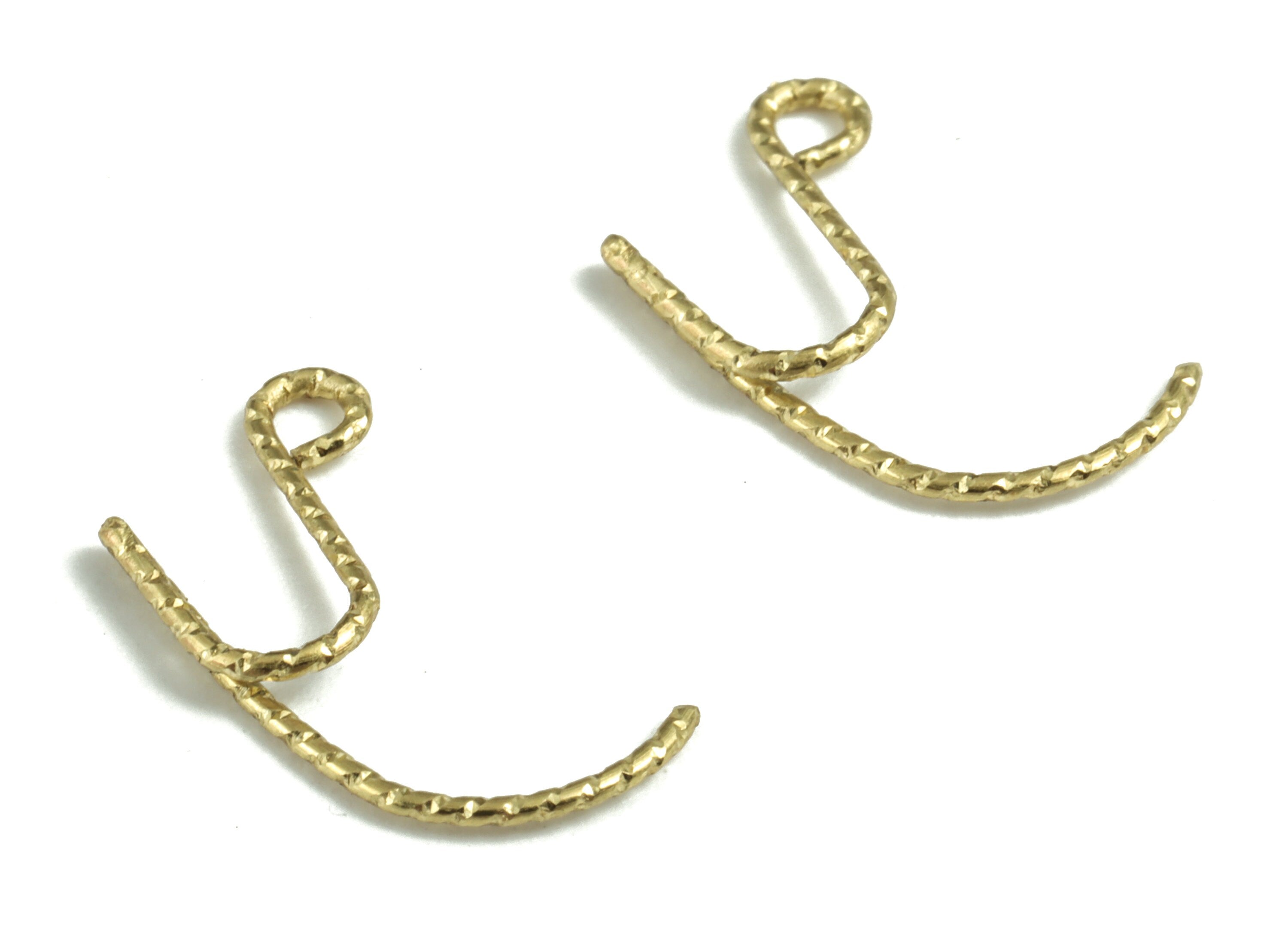 Brass Y Letter Pendant - Raw Brass Wave Letter Y Charms - Brass Wire - Jewelry Making Supplies - 14.01x8.19x0.58mm - PP3639Y - DOMEDBAZAAR