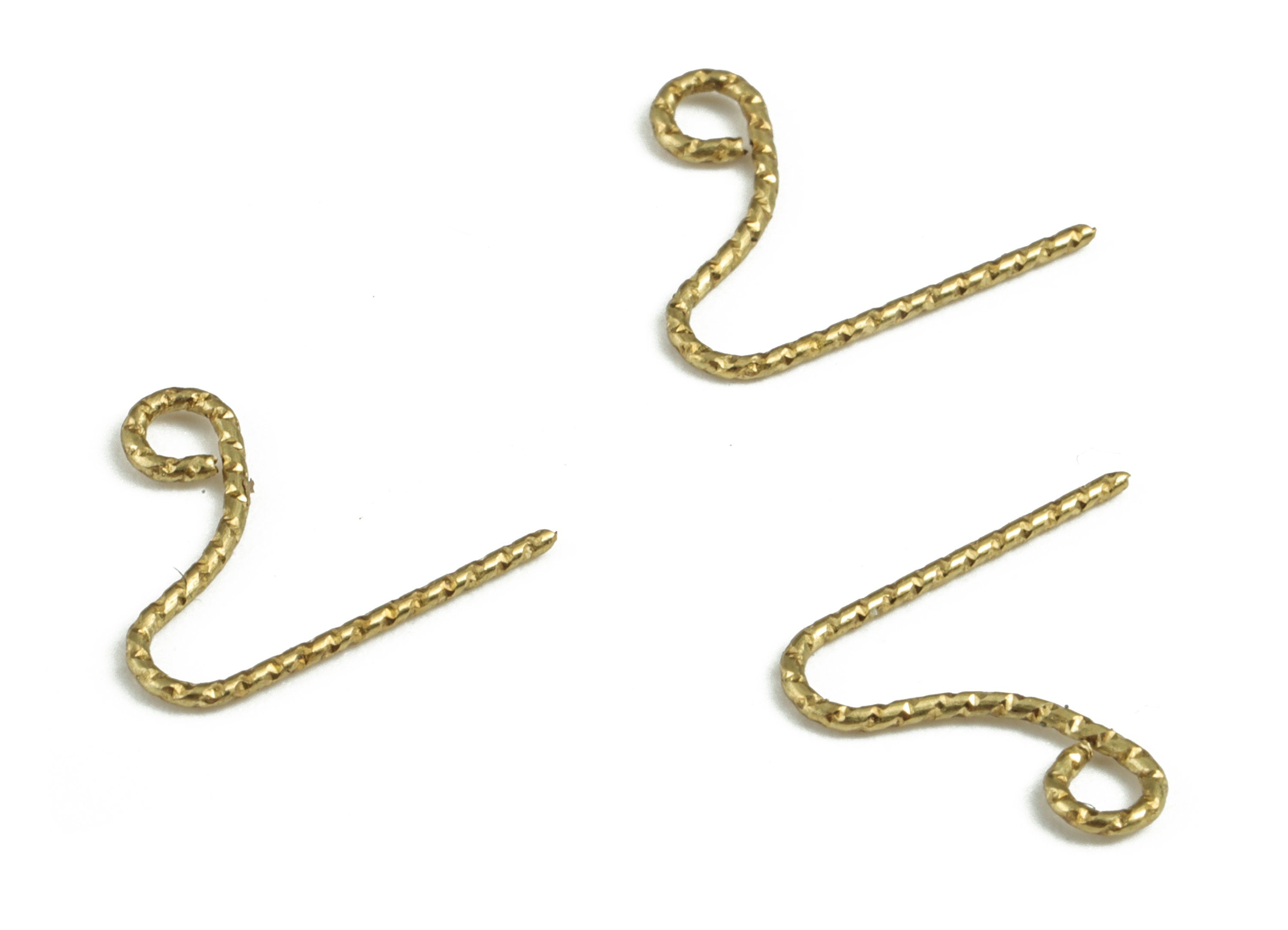 Brass V Letter Pendant - Raw Brass Wave Letter V Charms - Brass Wire - Jewelry Making Supplies - 12.58x1.09x0.63mm - PP3639V - DOMEDBAZAAR