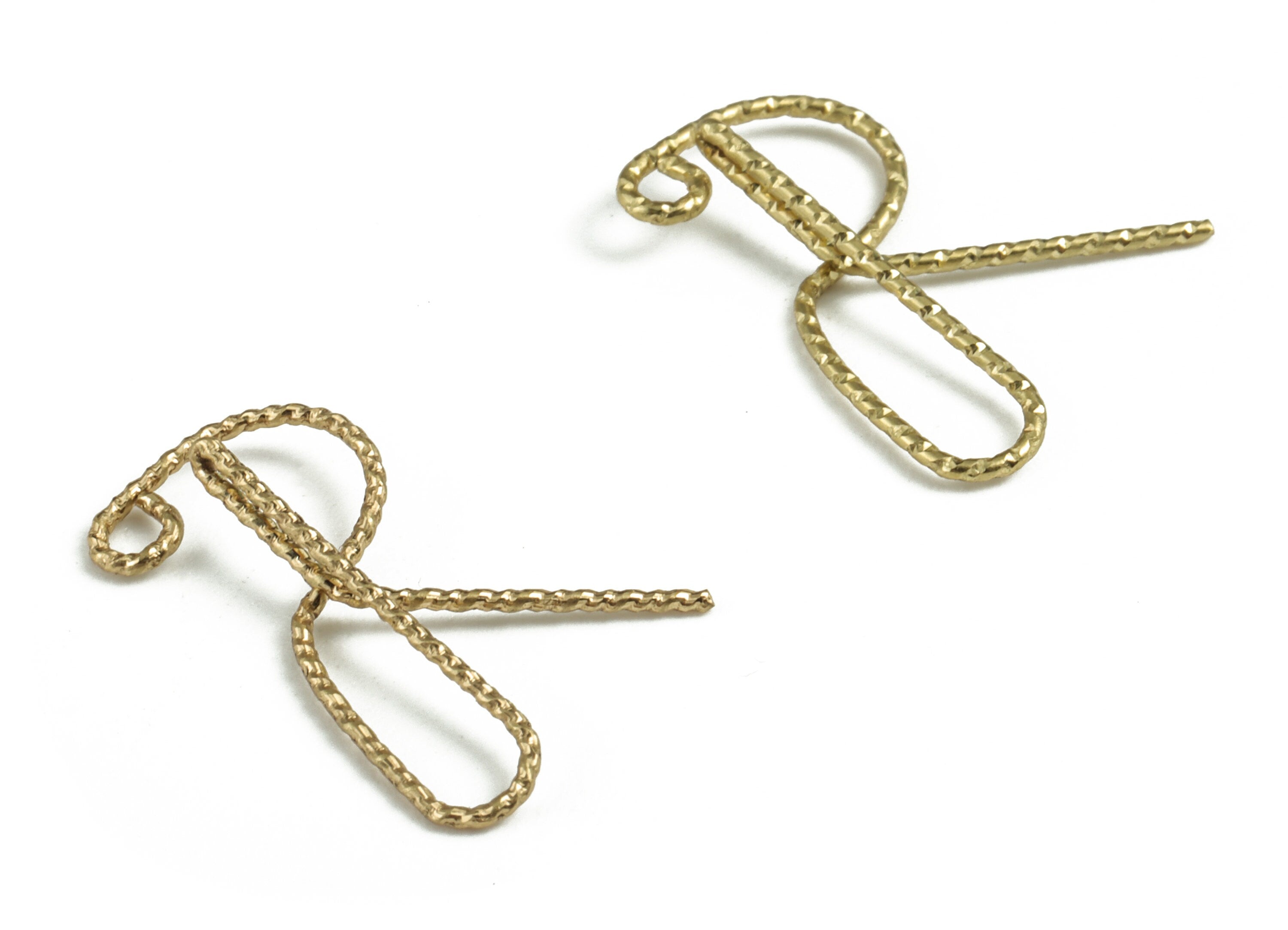 Brass R Letter Pendant - Raw Brass Wave Letter R Charms - Brass Wire - Jewelry Making Supplies - 17.29x11x0.66mm - PP3639R - DOMEDBAZAAR
