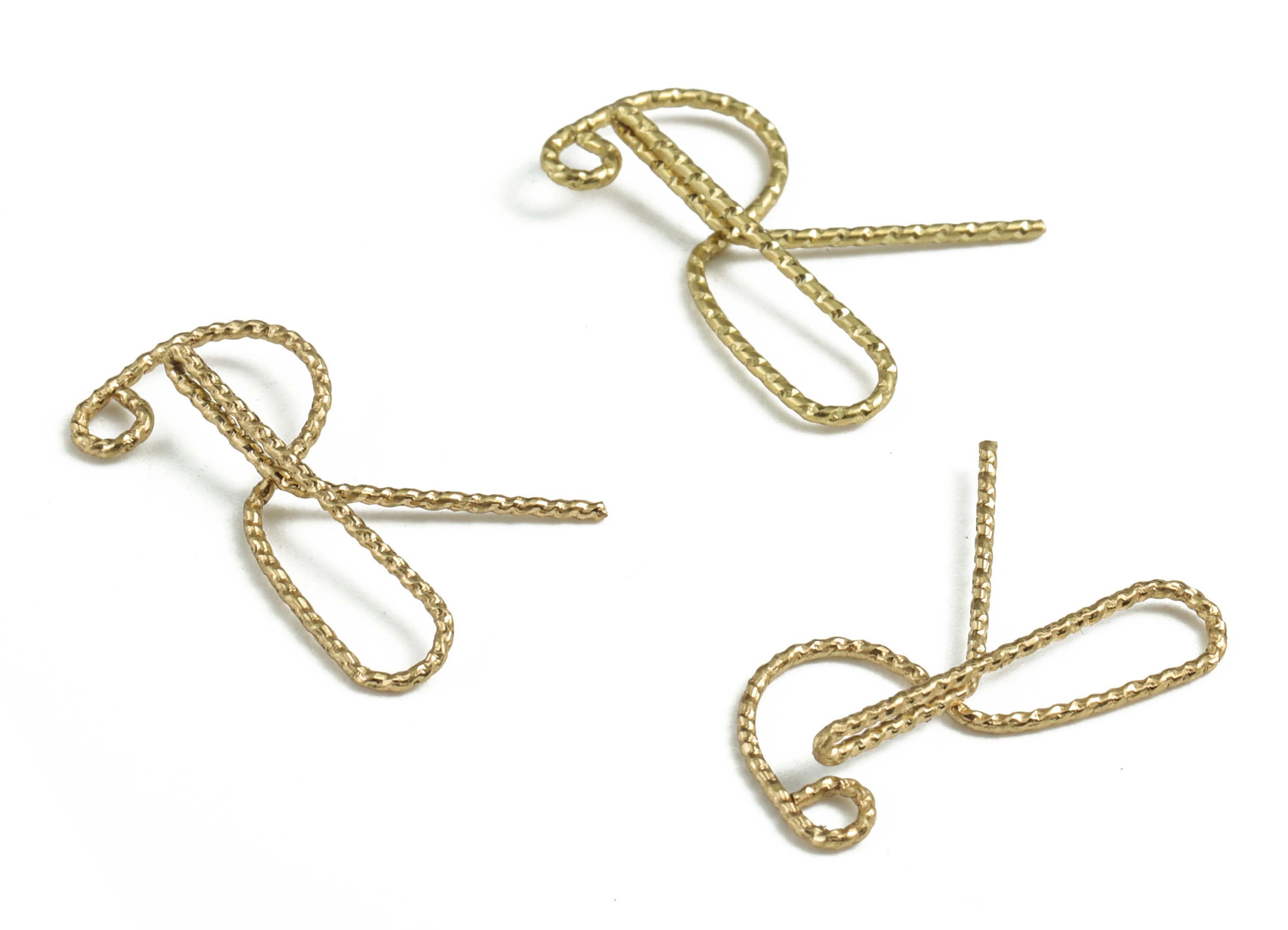 Brass R Letter Pendant - Raw Brass Wave Letter R Charms - Brass Wire - Jewelry Making Supplies - 17.29x11x0.66mm - PP3639R - DOMEDBAZAAR