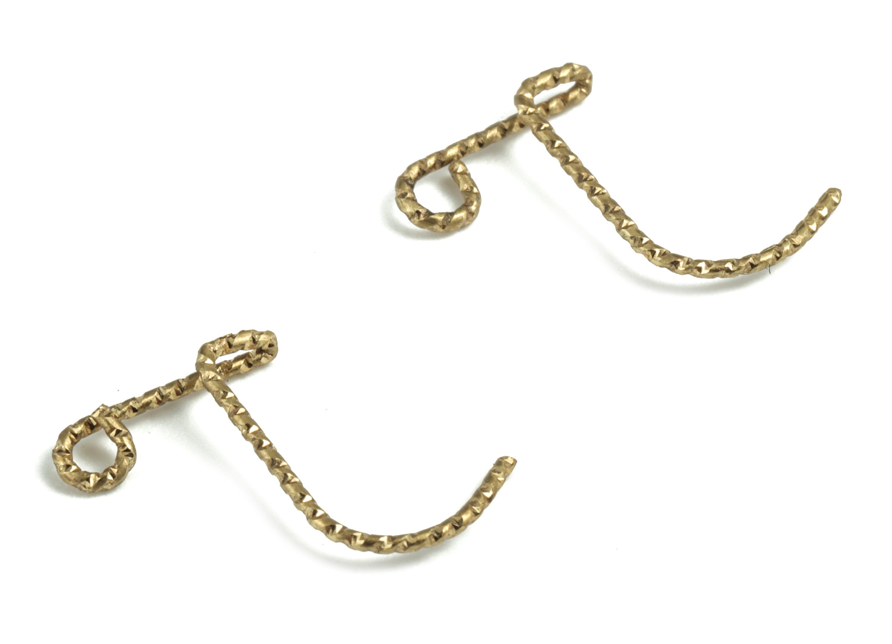 Brass T Letter Pendant - Raw Brass Wave Letter T Charms - Brass Wire - Jewelry Making Supplies - 12.37x9.17x0.6mm - PP3639T - DOMEDBAZAAR