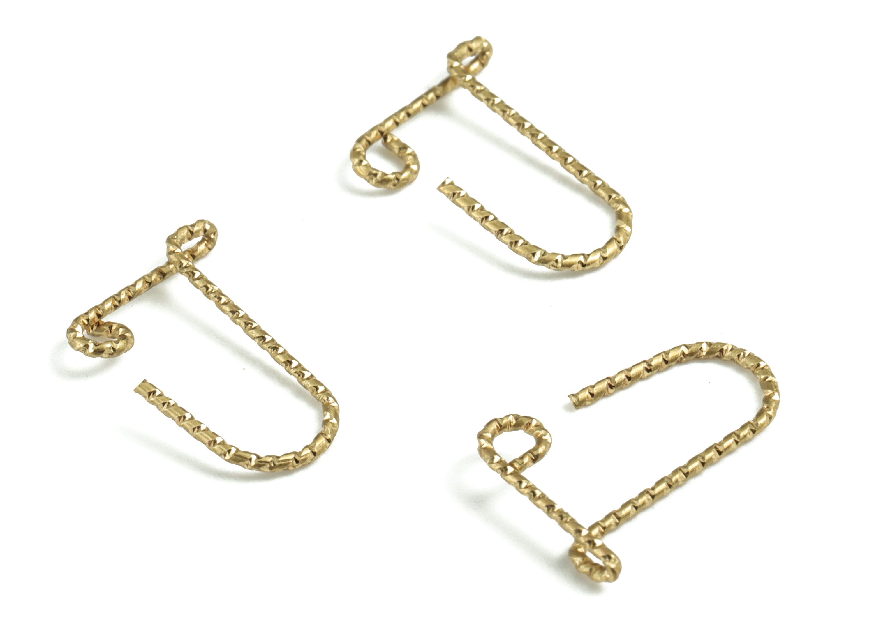 Brass J Letter Pendant - Raw Brass Wave Letter J Charms - Brass Wire - Jewelry Making Supplies - 12.75x9.73x0.56mm - PP3639J - DOMEDBAZAAR