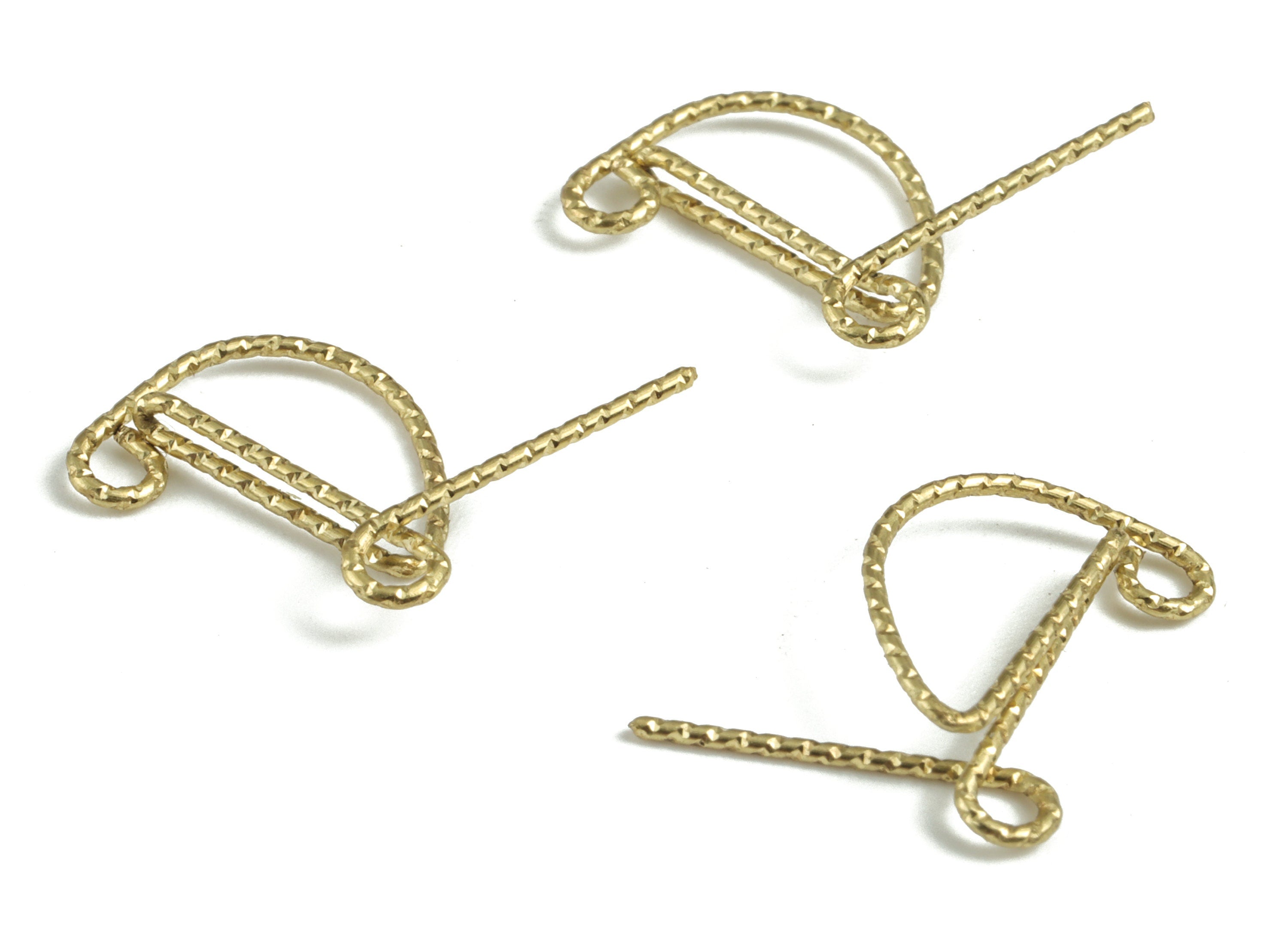 Brass D Letter Pendant - Raw Brass Wave Letter D Charms - Brass Wire - Jewelry Making Supplies - 13.29x9.63x0.67mm - PP3639D - DOMEDBAZAAR