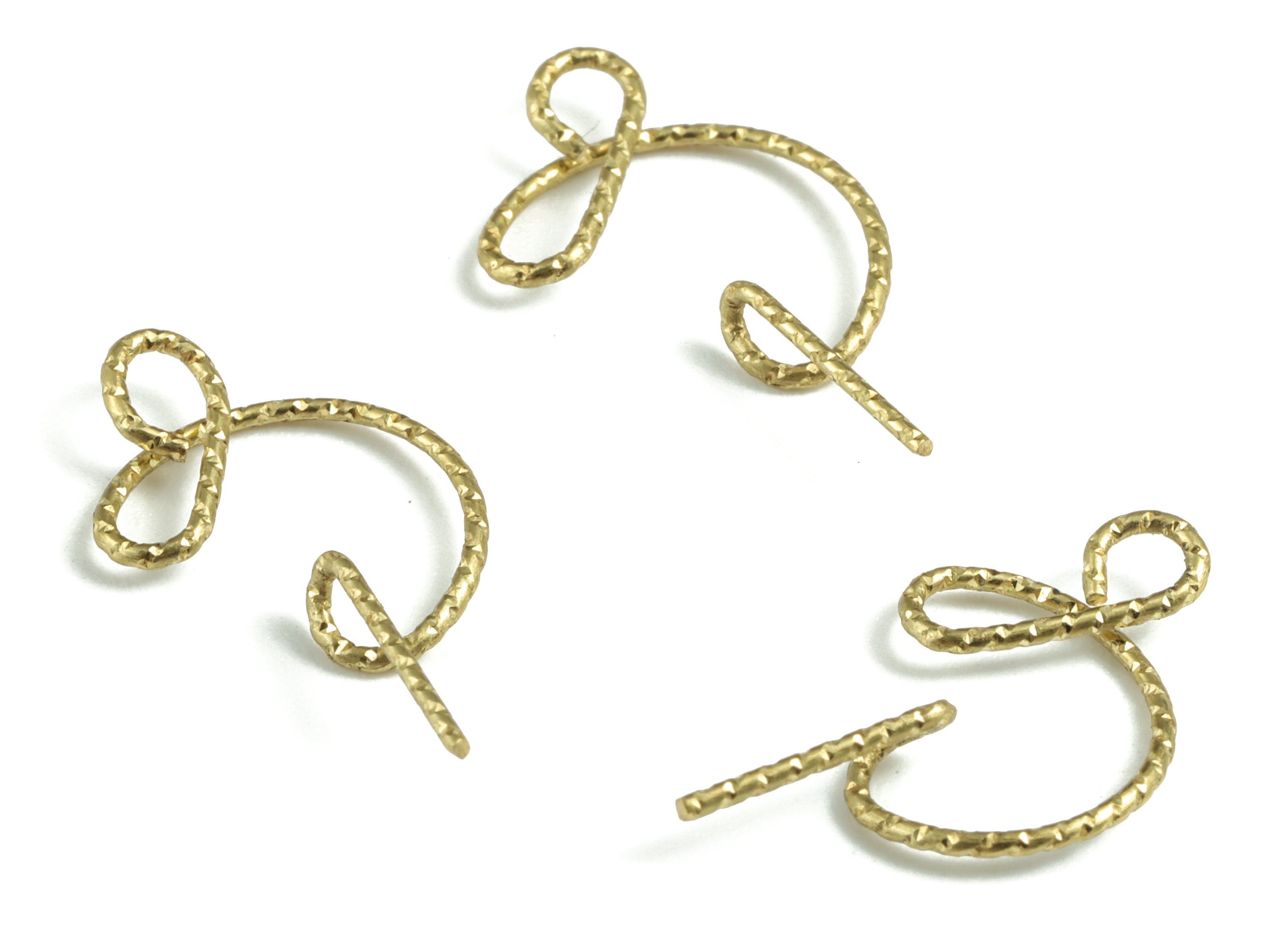 Brass G Letter Pendant - Raw Brass Wave Letter G Charms - Brass Wire - Jewelry Making Supplies - 18.49x11.53x0.61mm - PP3639G - DOMEDBAZAAR