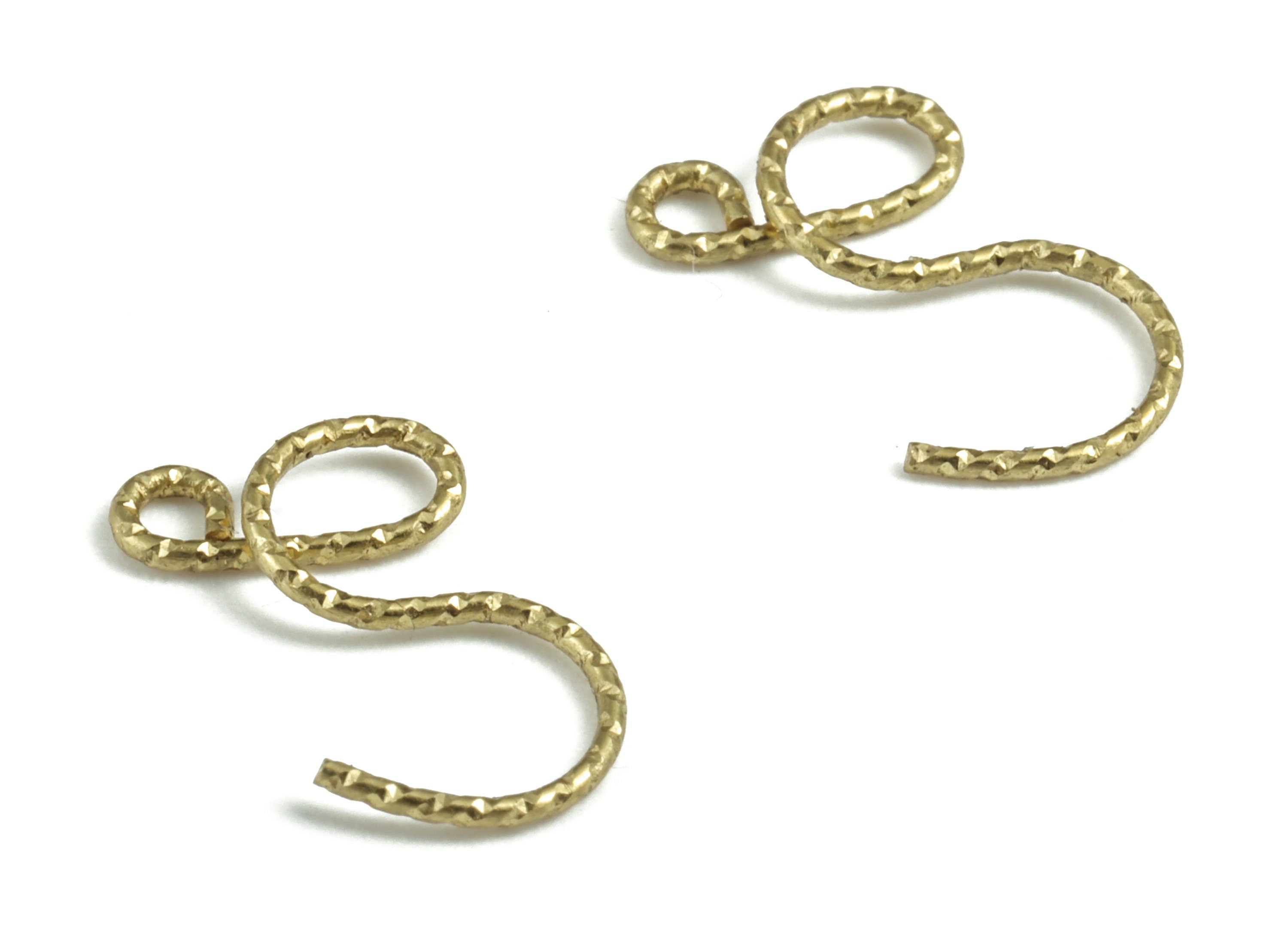 Brass S Letter Pendant - Raw Brass Wave Letter S Charms - Brass Wire - Jewelry Making Supplies - 12.71x7.15x0.69mm - PP3639S - DOMEDBAZAAR