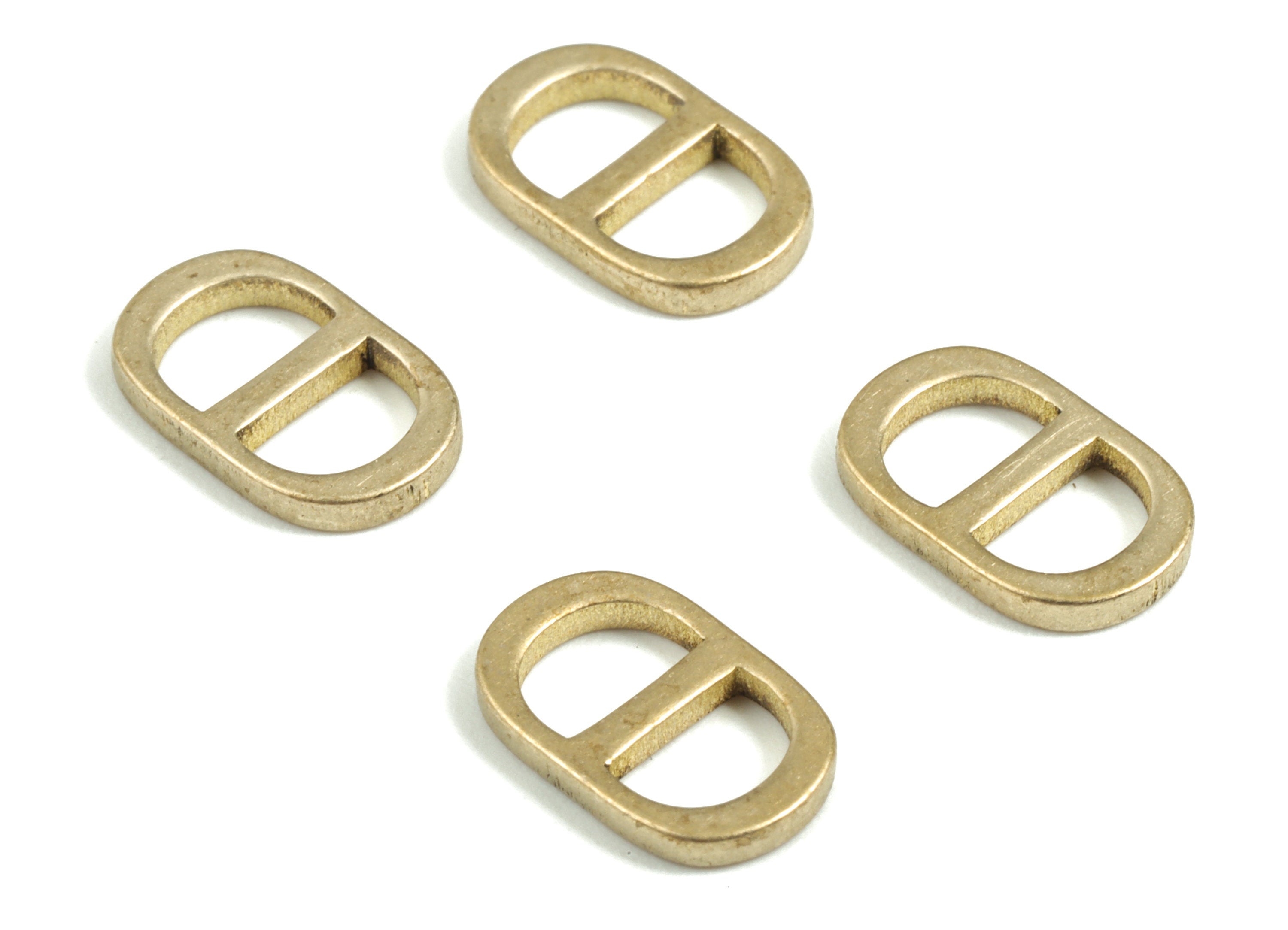 Brass Oval Clap Earring Connector - Raw Brass Oval Earring Charms - Earring Findings - Jewelry Supplies - 11.93x7.43x1.46mm - PP3663 - DOMEDBAZAAR