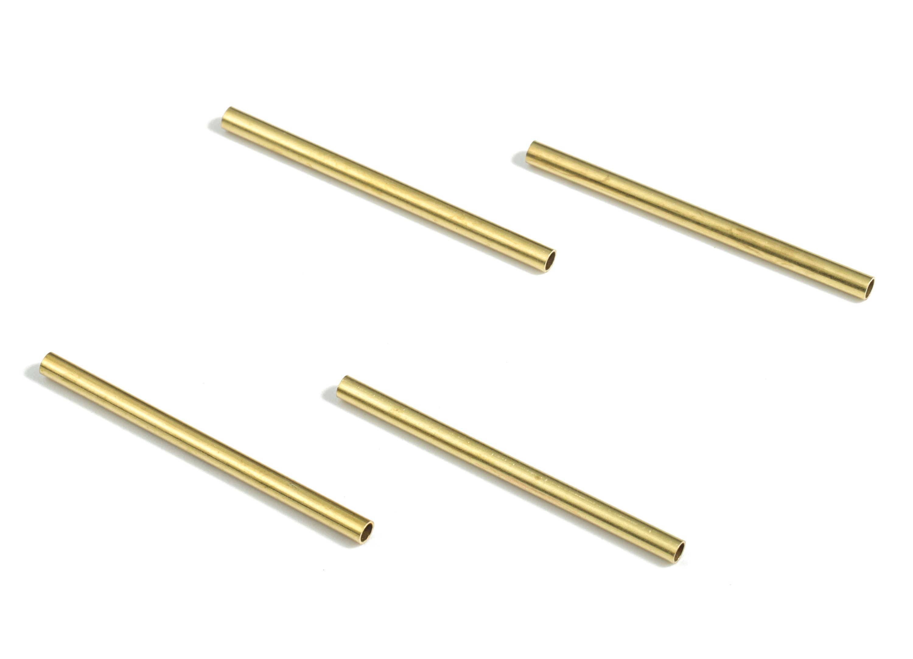 Raw Brass Tube - Raw Brass Himmeli Tubes - Raw Brass DIYTubes - 30x2mm - PP1181 - DOMEDBAZAAR
