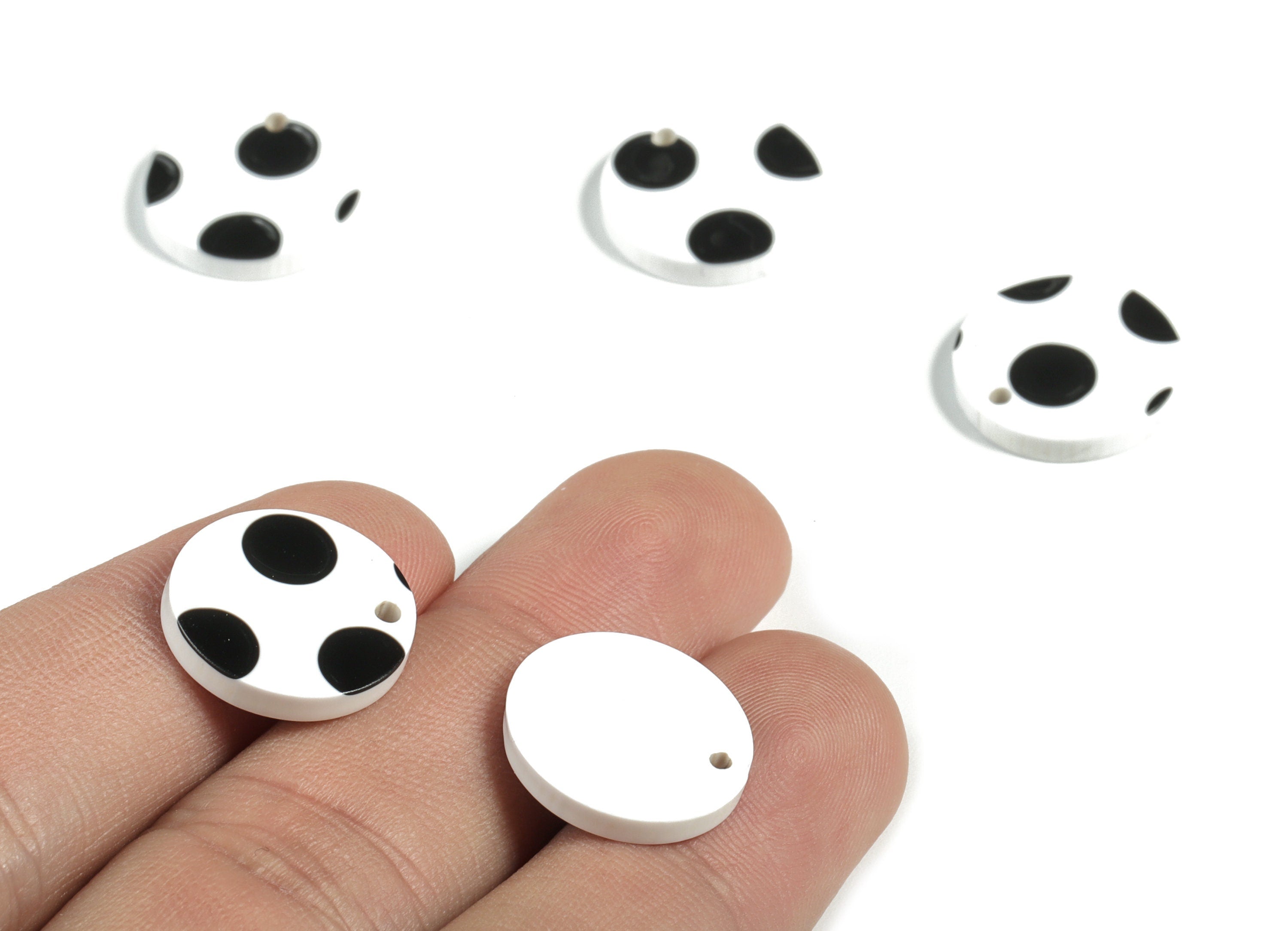 Acrylic Coin Charms - Round Earrings and Pendant - Earring Findings - Jewelry Supplys - Color Code:A277 - 15.7x15.7x2.5mm - AC1675-A277 - DOMEDBAZAAR