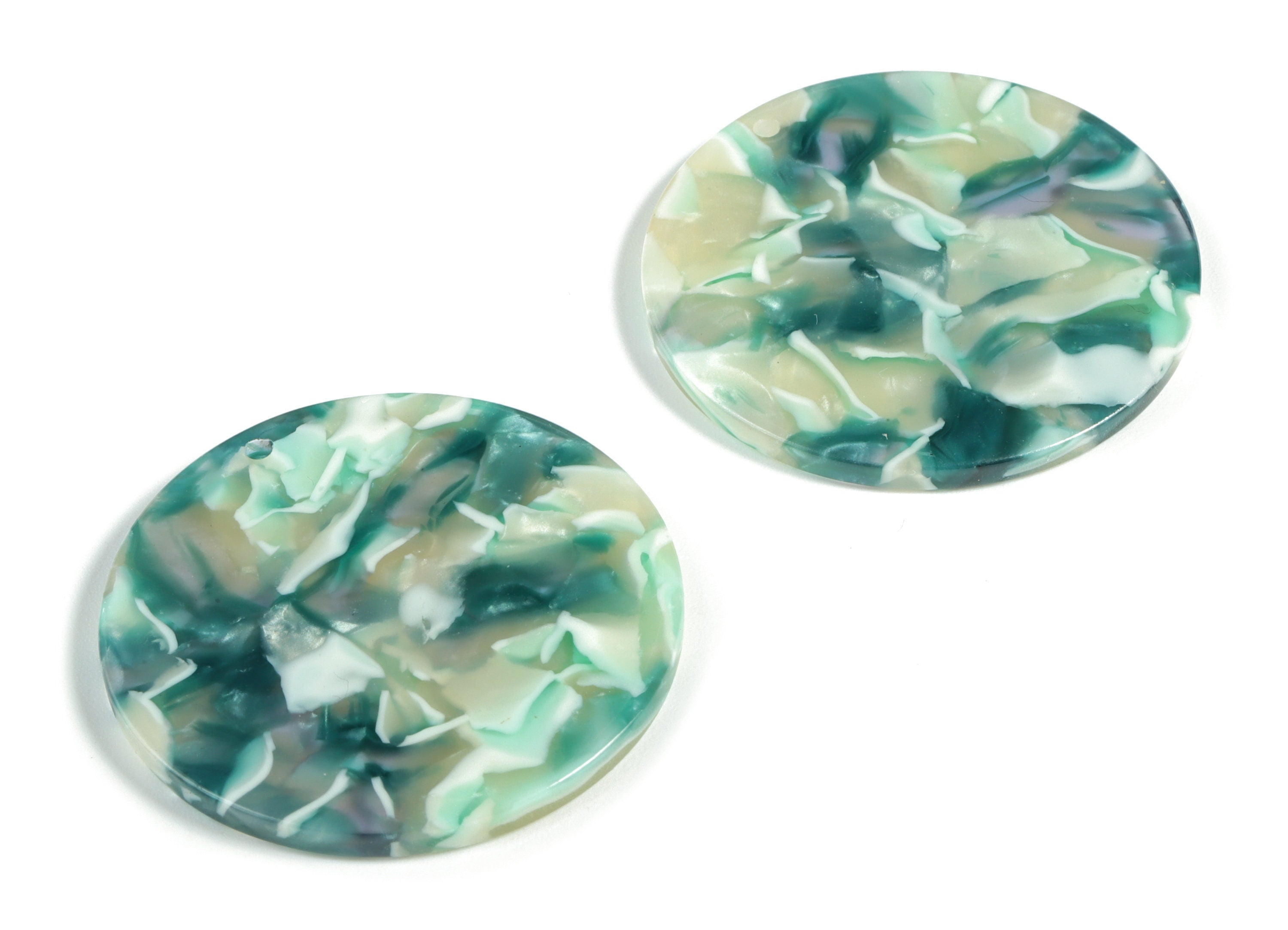 Acetate Round Charms - Coin Earrings and Pendant - Earring Findings - Jewelry Supplys - Color Code: A562 - 34.02x34.02x2.38mm - AC1135-A562 - DOMEDBAZAAR