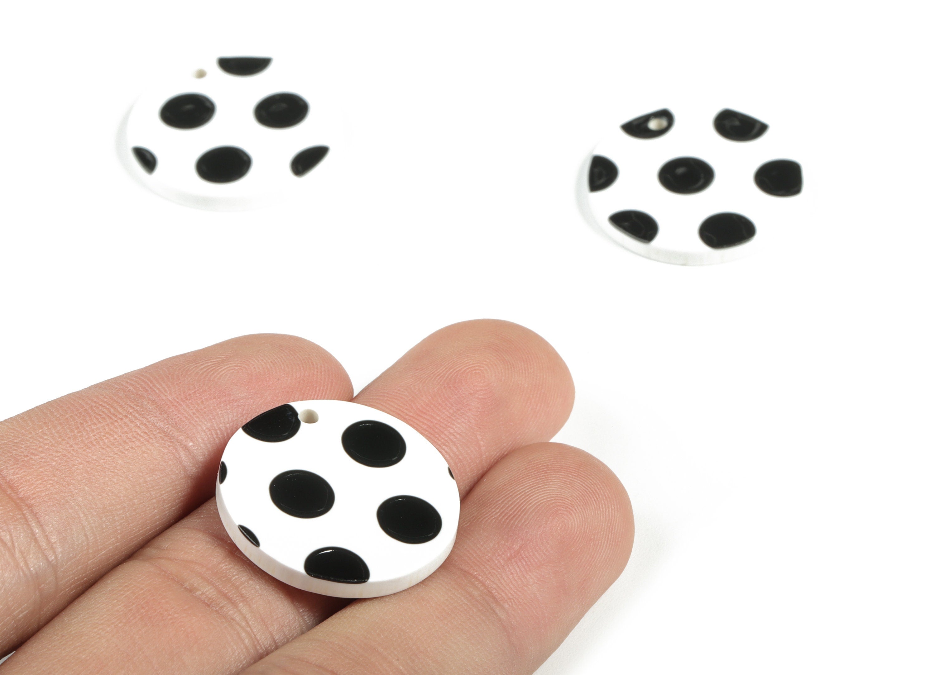 Acetate Round Charms - Coin Earrings and Pendant - Earring Findings - Jewellery Supplies - Color Code: A277 - 23.6x23.6x1.54mm - AC1076-A277 - DOMEDBAZAAR