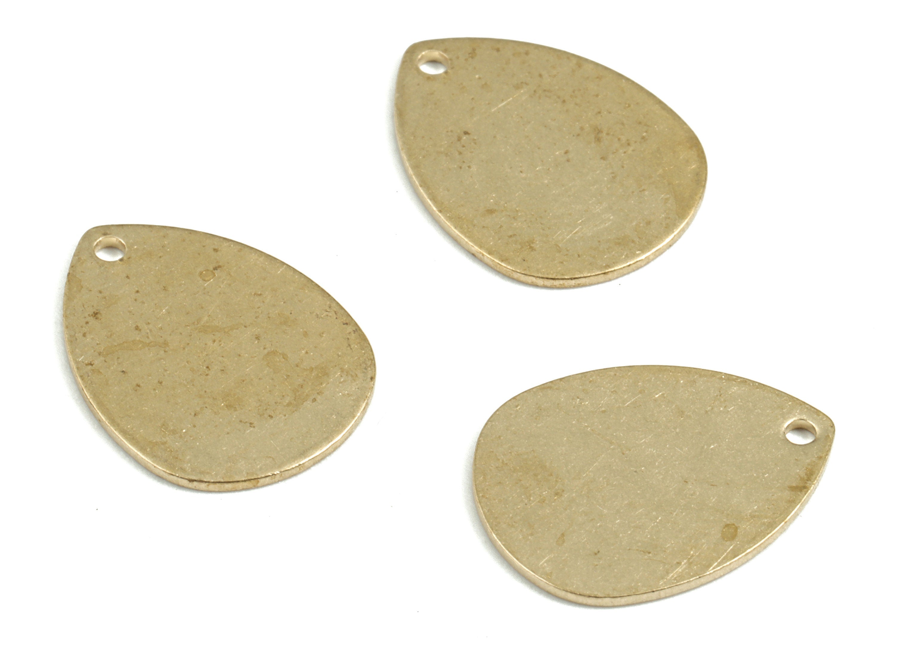 Personalized stamping blank - Brass Drop Earring Charms - Raw Brass Drop Pendant - Earring Findings - 17.64x13.49x0.76mm - PP3677 - DOMEDBAZAAR