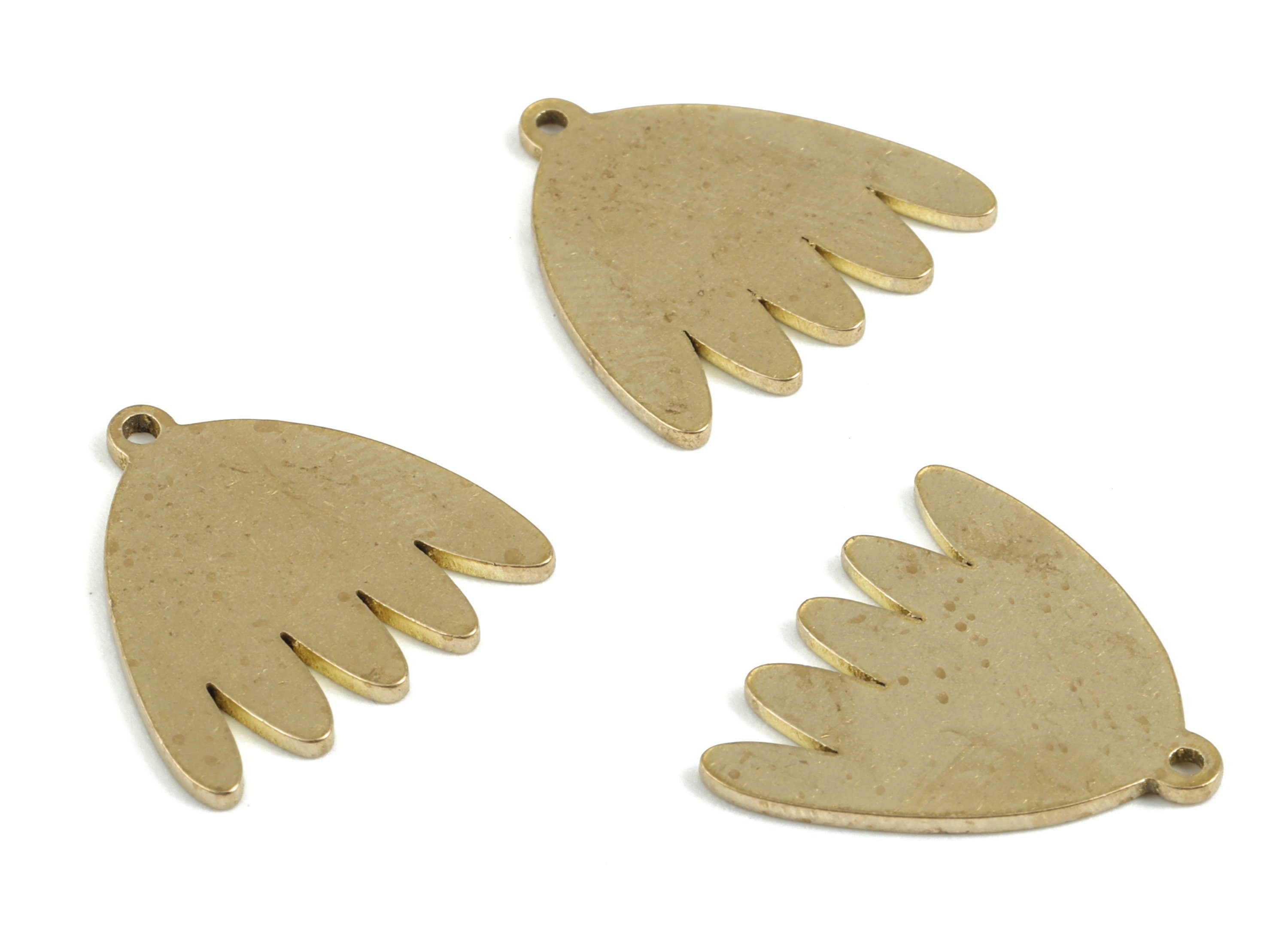 Personalized stamping blank - Brass Mountain Earring Charms - Raw Brass Mountain Pendant - Earring Findings - 17.82x17.4x1.04mm - PP3749 - DOMEDBAZAAR
