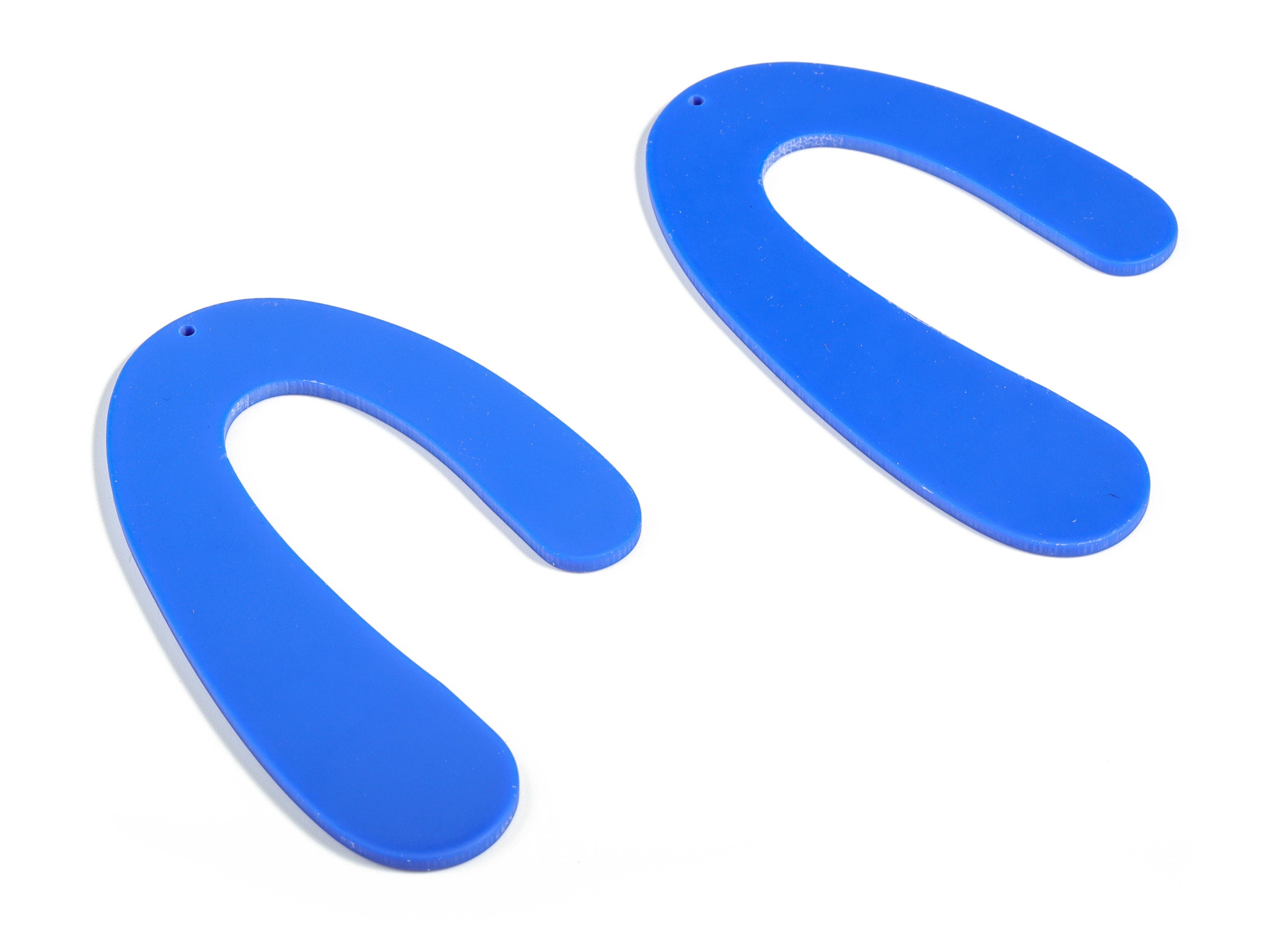 Acrylic U Earring Charms - Matte U Pendant - Earring Finding - Jewelry Making Supplies - Color Code: A522 - 81.92x52x2.1mm - AC2209-A522 - DOMEDBAZAAR