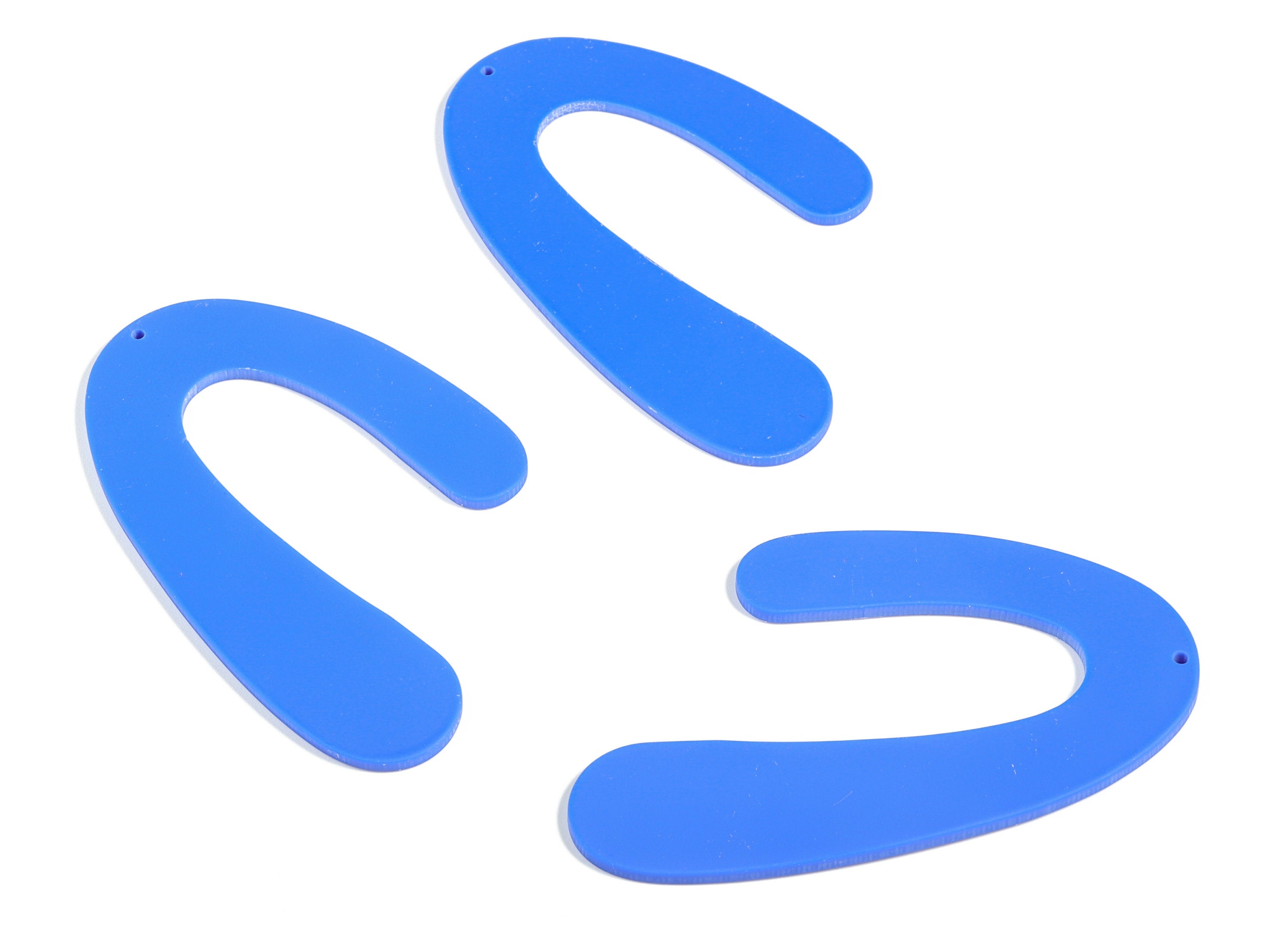 Acrylic U Earring Charms - Matte U Pendant - Earring Finding - Jewelry Making Supplies - Color Code: A522 - 81.92x52x2.1mm - AC2209-A522 - DOMEDBAZAAR