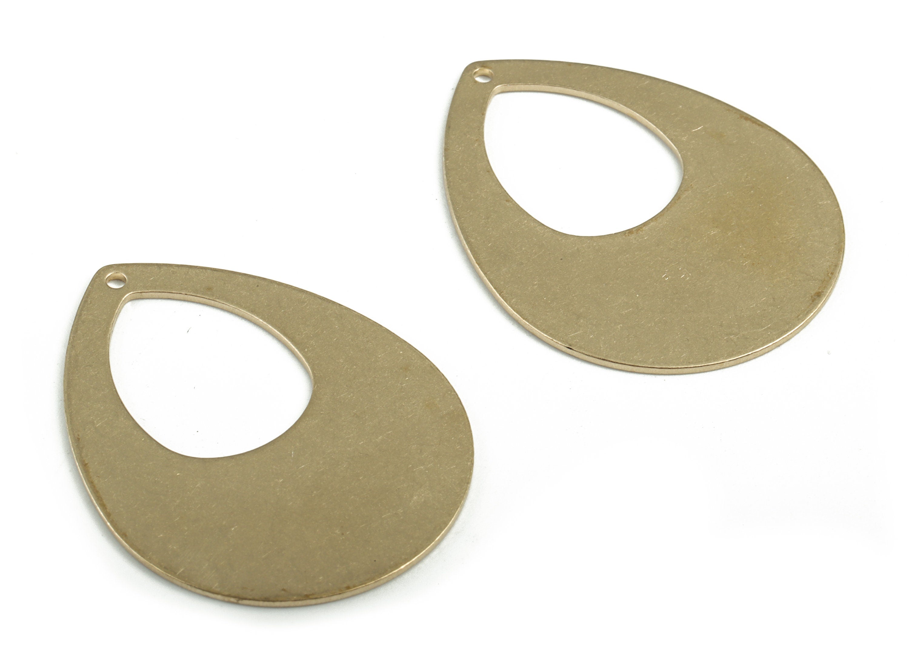 Personalized stamping blank - Brass Drop Earring Charms - Raw Brass Drop Pendant - Earring Findings - 36.25x28.12x0.8mm - PP3675 - DOMEDBAZAAR