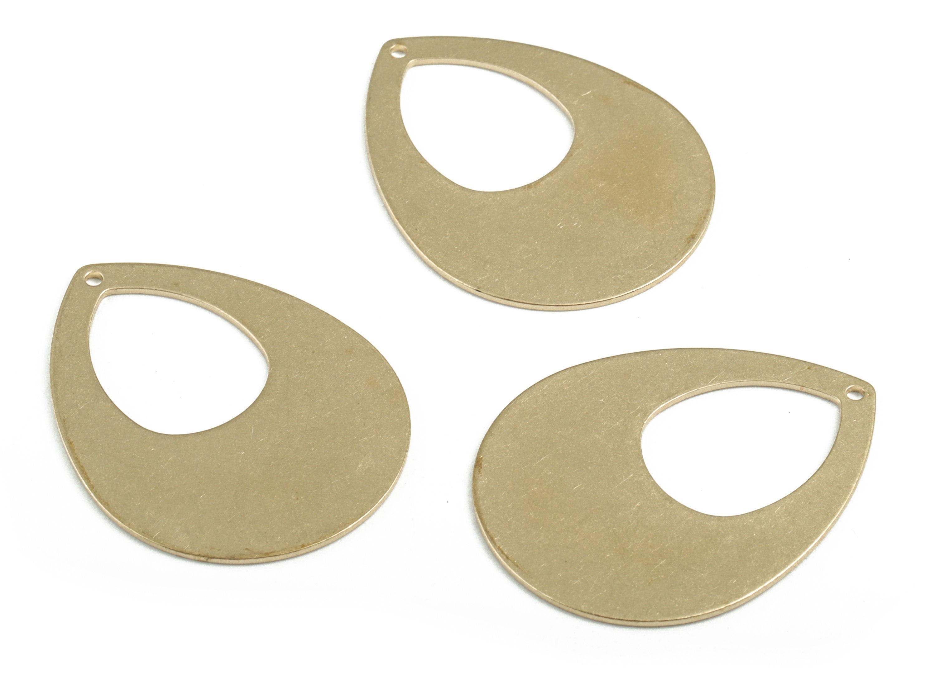 Personalized stamping blank - Brass Drop Earring Charms - Raw Brass Drop Pendant - Earring Findings - 36.25x28.12x0.8mm - PP3675 - DOMEDBAZAAR