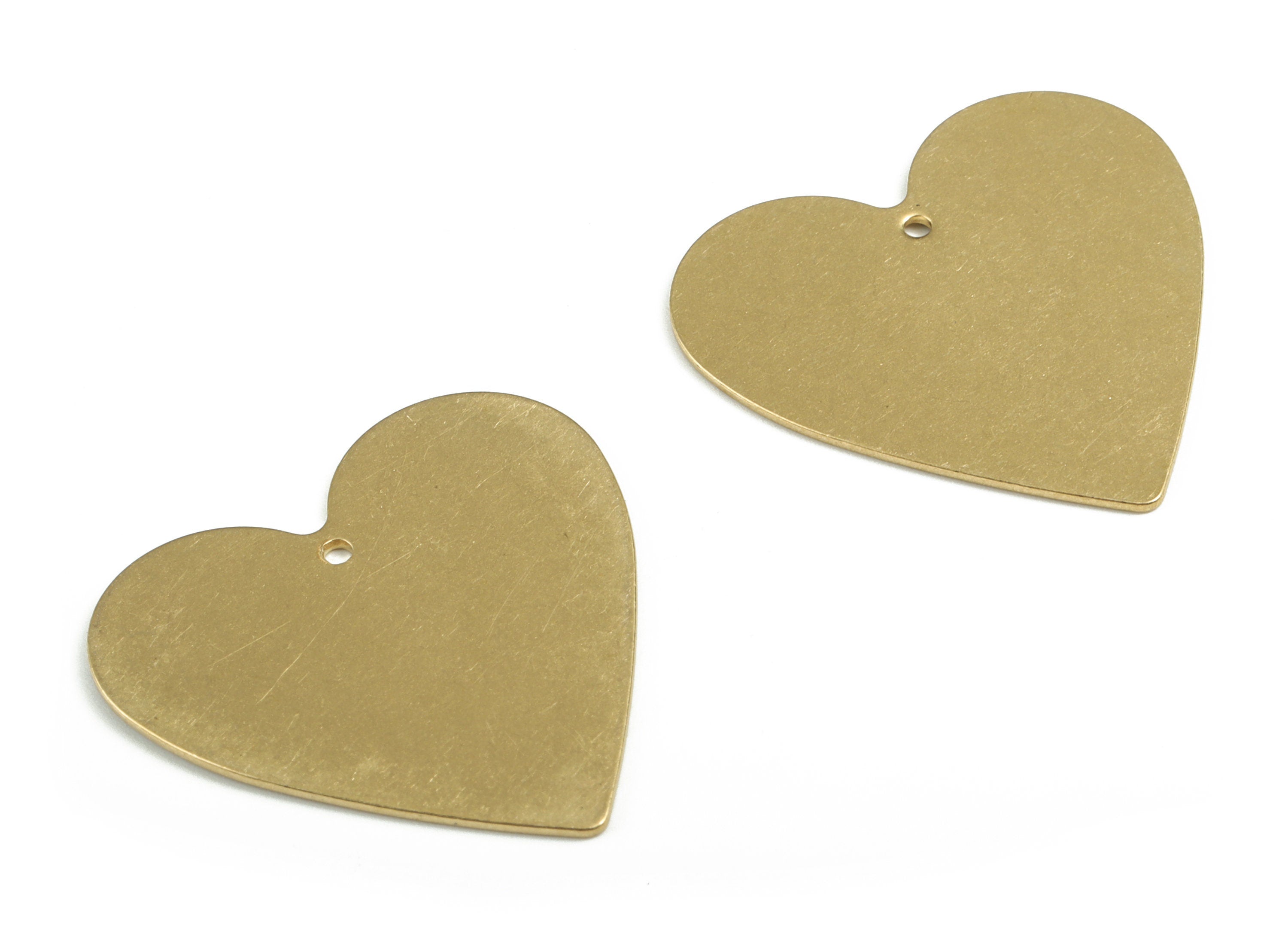 Personalized stamping blank - Brass Heart Earring Charms - Raw Brass Heart Pendant - Earring Findings - 31.5x31.13x0.82mm - PP3673 - DOMEDBAZAAR