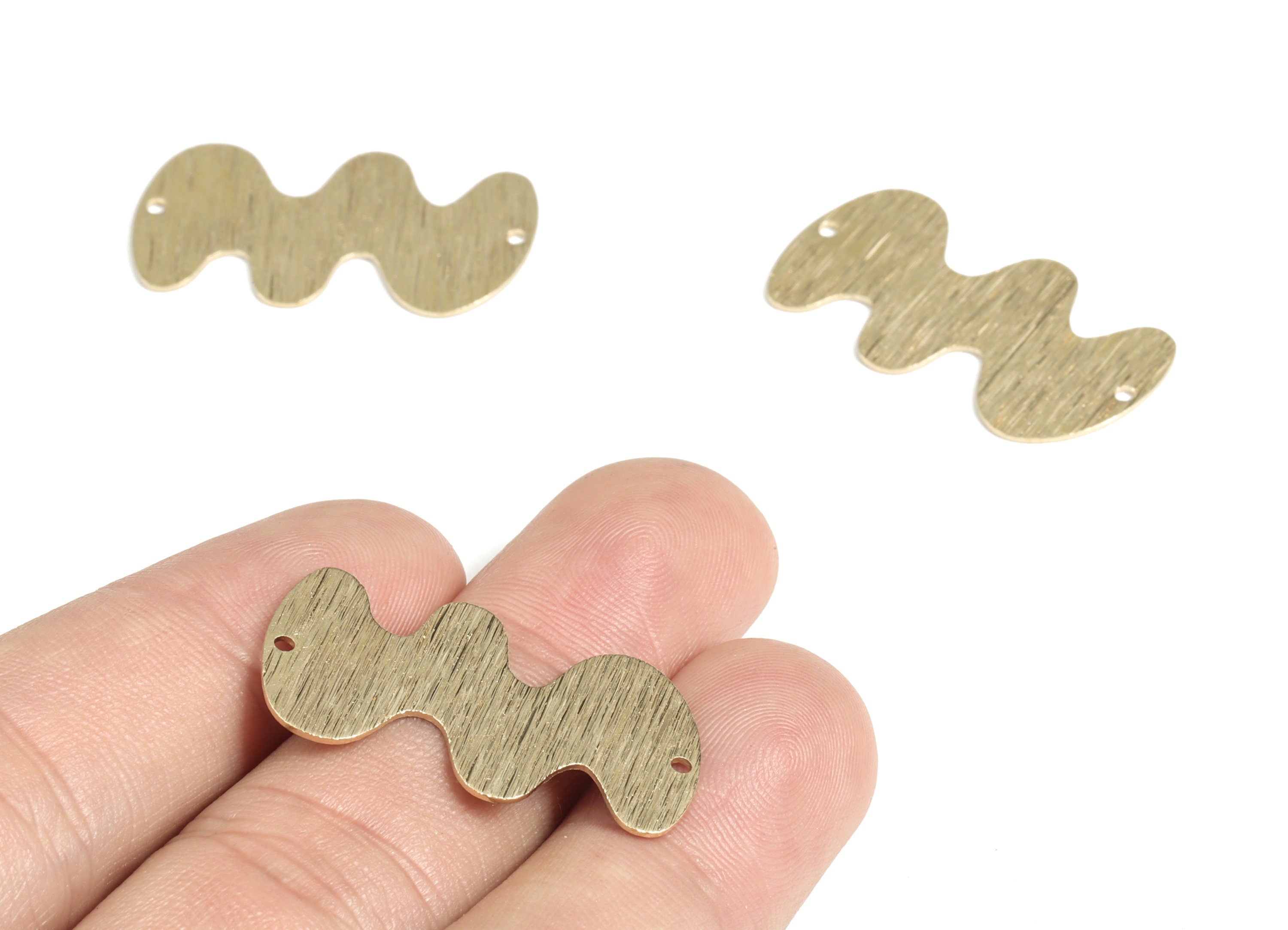 Brass Textured Could Earring Connector - Raw Brass Could Earring Charms - Earring Findings - Jewelry Supplies - 30.19x16.96x0.65mm - PP3802 - DOMEDBAZAAR