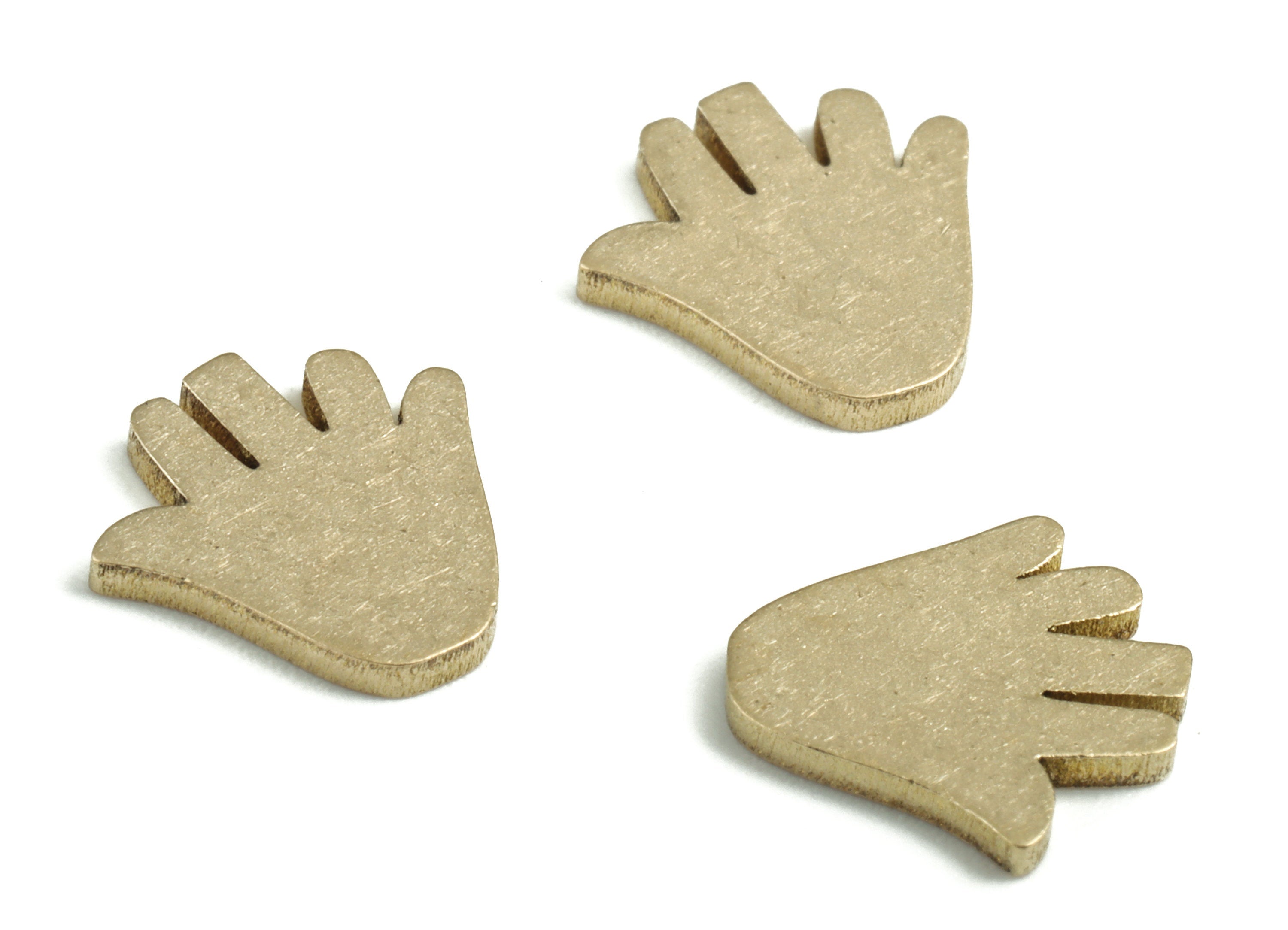 Brass Hand Blank - Raw Brass Letter Hand Blank - Brass Wallart Decoration - Jewelry Supplies - 10.79x10.61x1.18mm - PP3734 - DOMEDBAZAAR