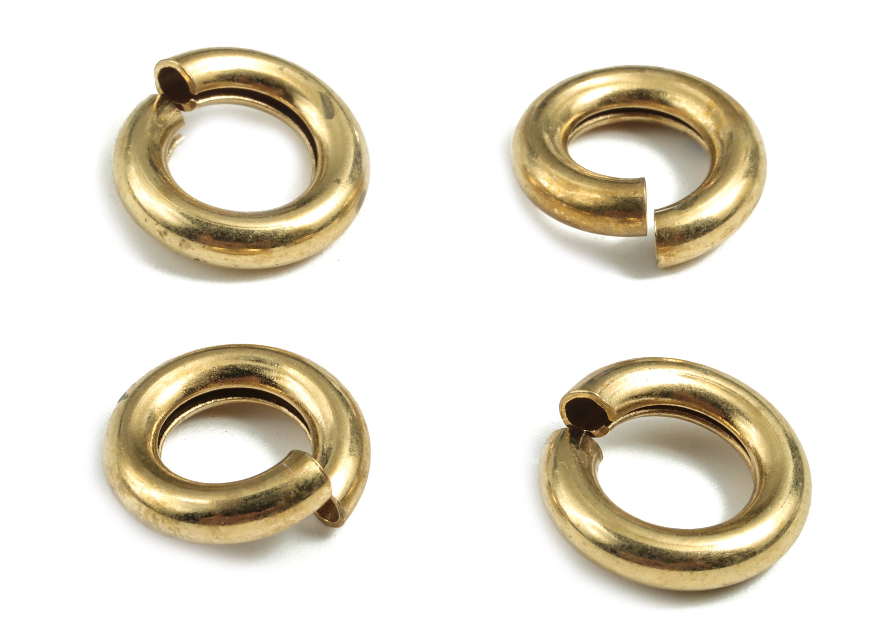 Brass 3x13 Jump Rings - Brass Open Jump Rings - Raw Brass Jump Ring Findings - Jewelry Supplies - 13.26x13.26x3.12mm - PP3660 - DOMEDBAZAAR