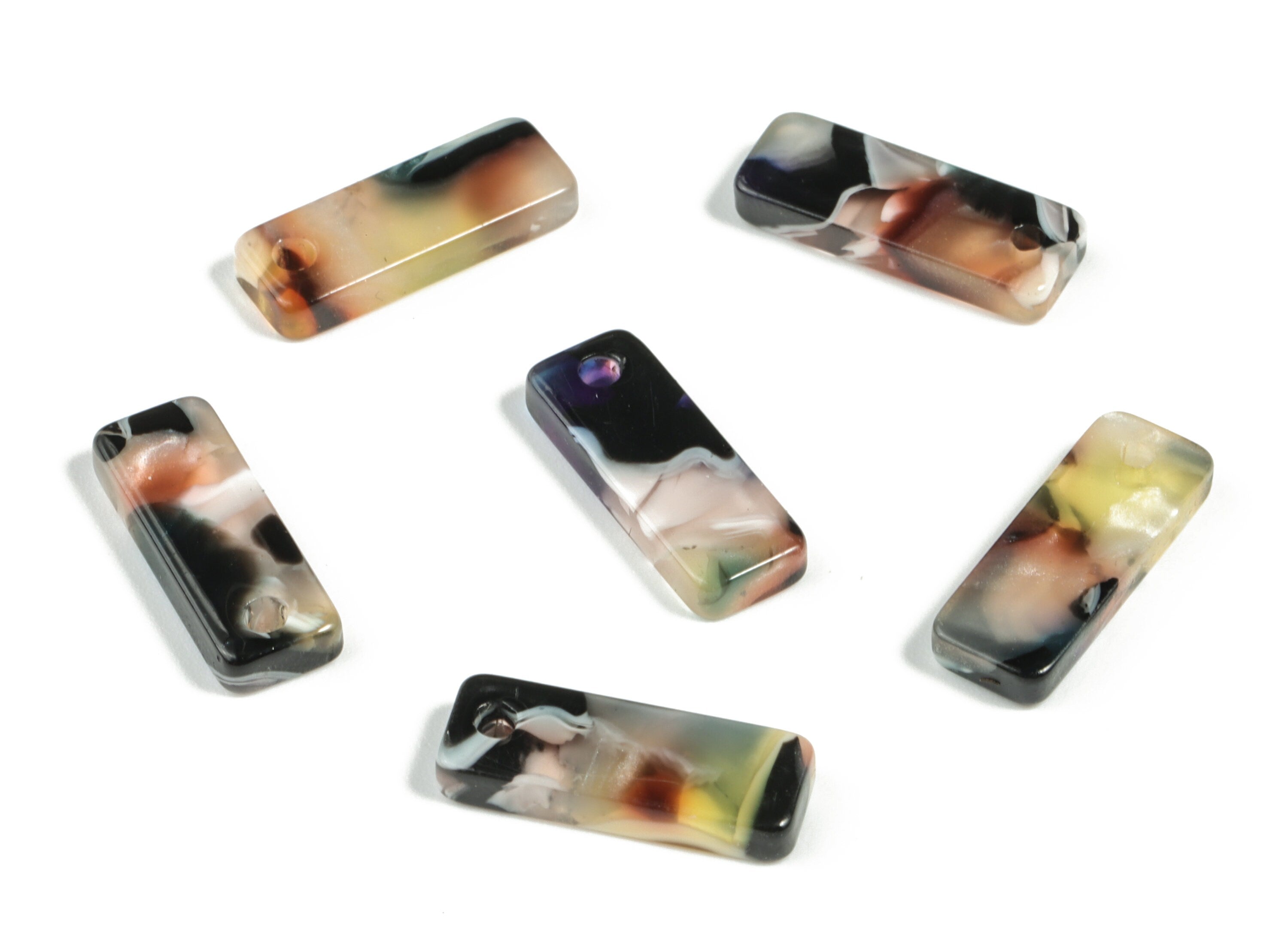 Acetate Rectangle Earring Charms - Rectangle Pendant - Earring Finding - Jewelry Supplies - Color Code:A11 - 16.91x6.16x2.61mm - AC2188-A11 - DOMEDBAZAAR