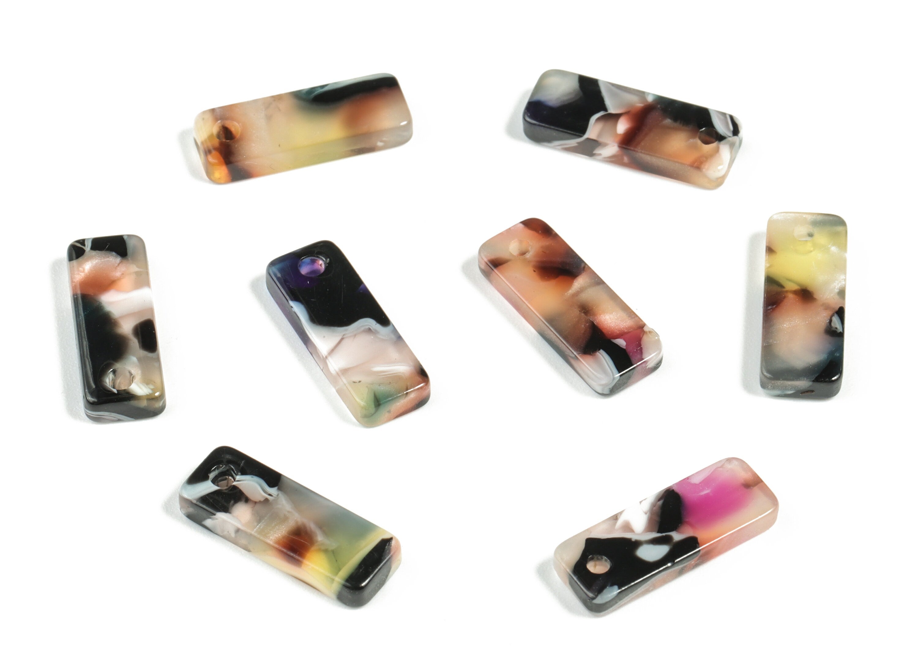 Acetate Rectangle Earring Charms - Rectangle Pendant - Earring Finding - Jewelry Supplies - Color Code:A11 - 16.91x6.16x2.61mm - AC2188-A11 - DOMEDBAZAAR