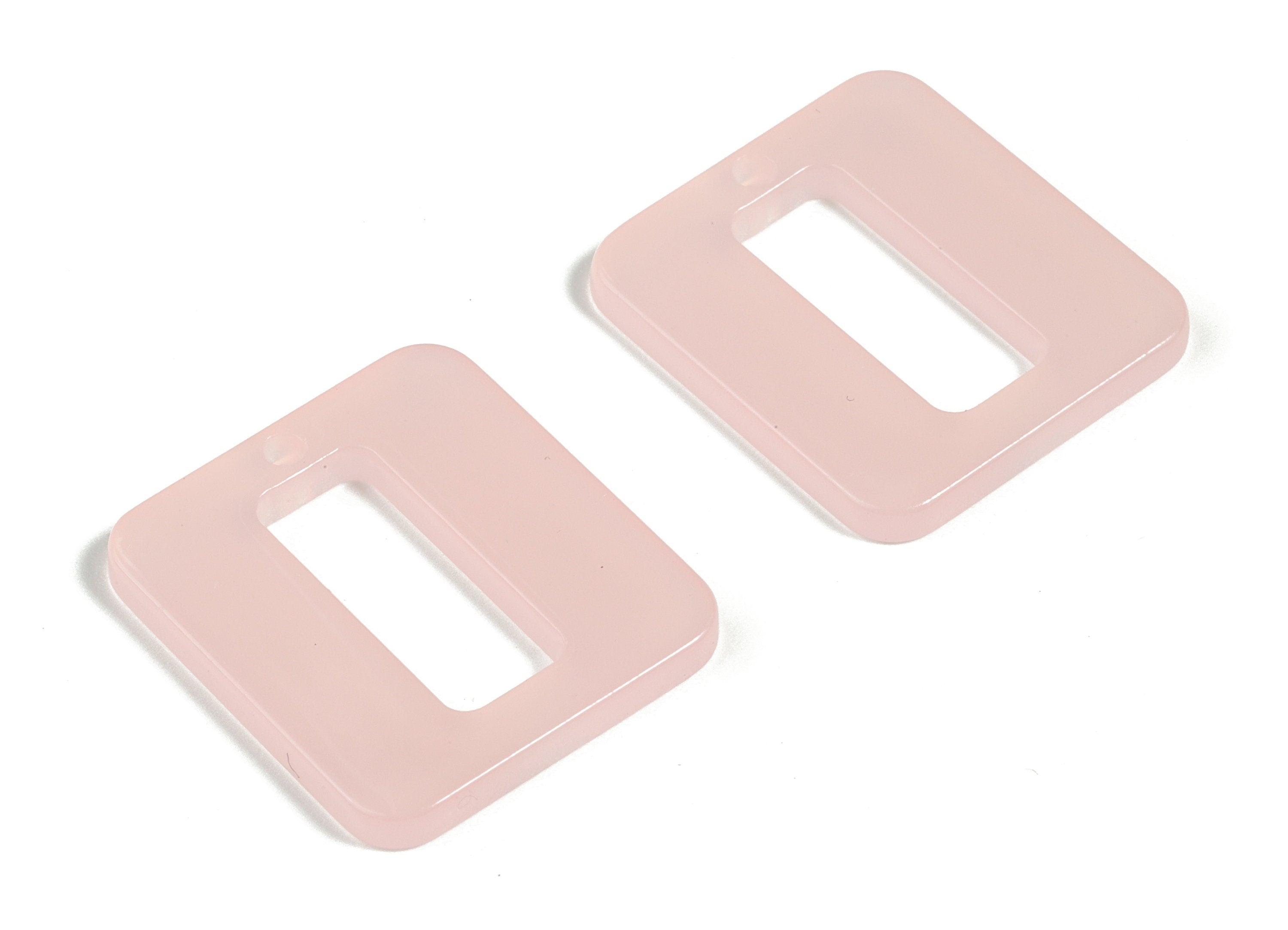 Acrylic Square Earring Charms - Rectangle Pendant - Earring Finding - Jewelry Supplies - Color Code:A387 - 24.66x21.69x2.6mm - AC2184-A397 - DOMEDBAZAAR