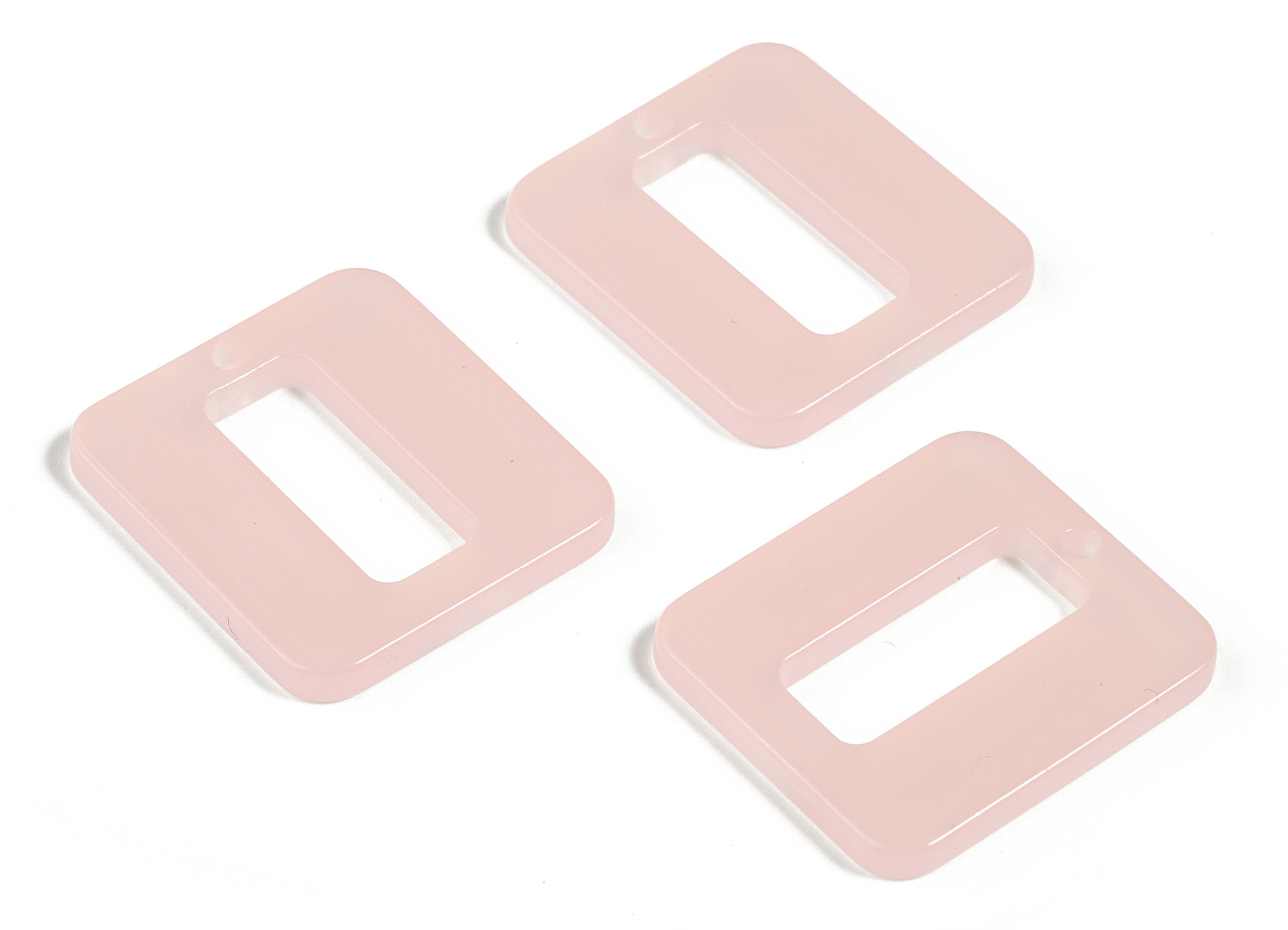 Acrylic Square Earring Charms - Rectangle Pendant - Earring Finding - Jewelry Supplies - Color Code:A387 - 24.66x21.69x2.6mm - AC2184-A397 - DOMEDBAZAAR