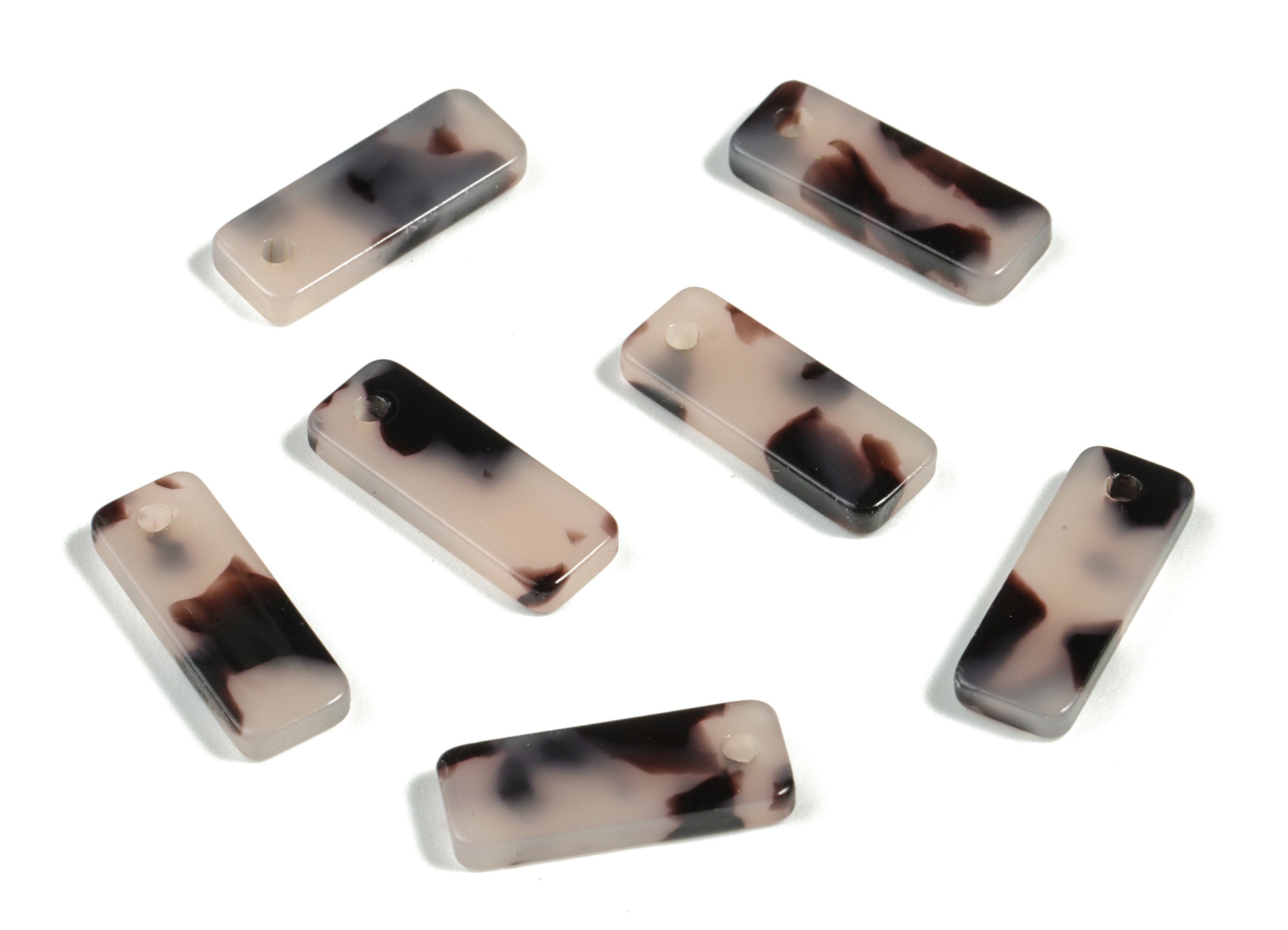 Acetate Rectangle Earring Charms - Rectangle Pendant - Blonde Tortoise Shell Earring - Color Code:A06 - 16.71x6.23x2.42mm - AC2188-A06 - DOMEDBAZAAR