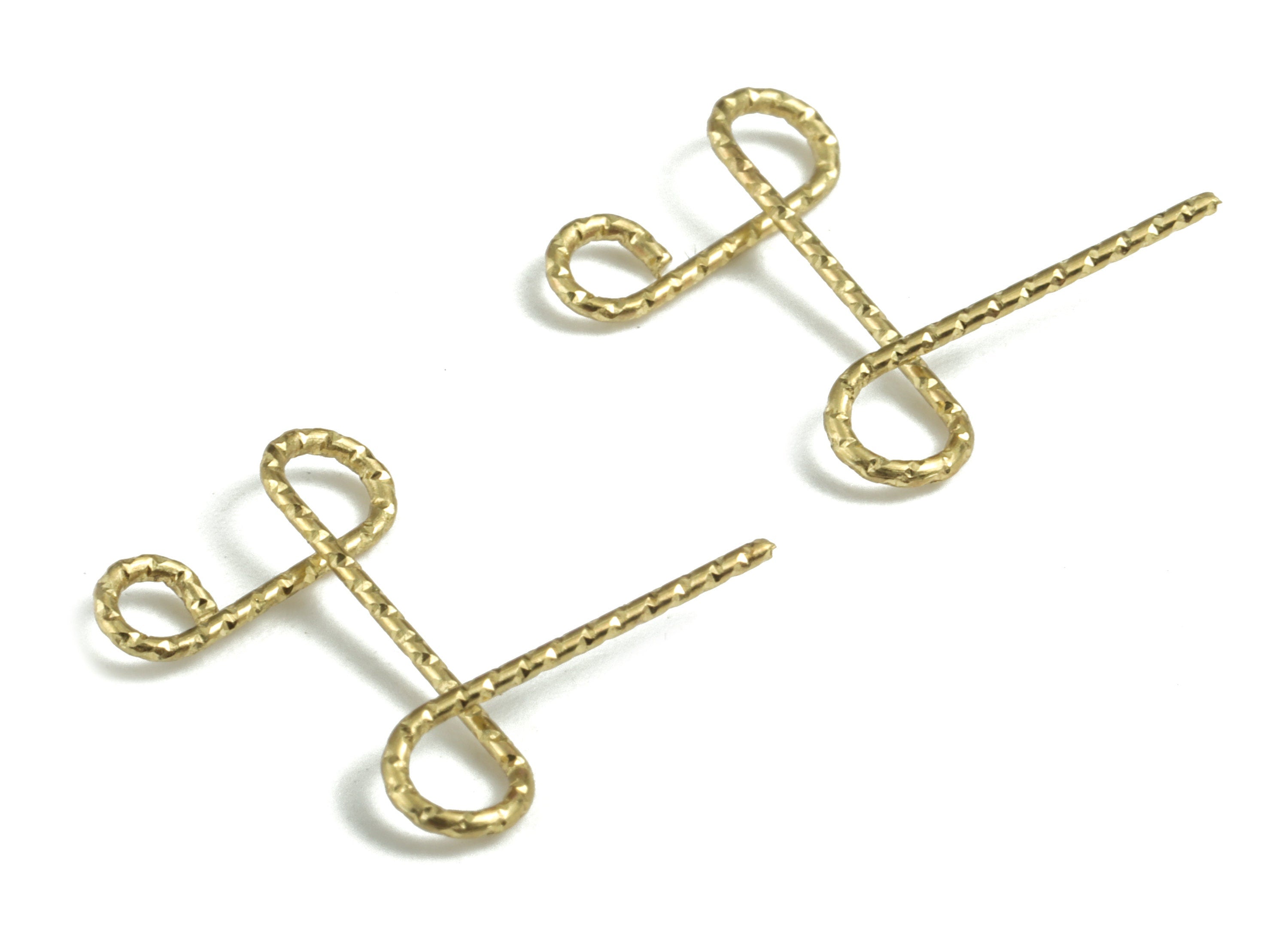 Brass L letter Pendant - Raw Brass Wave Letter L Charms - Brass Wire - Jewelry Making Supplies - 13.38x13.16x0.61mm - PP3639L - DOMEDBAZAAR