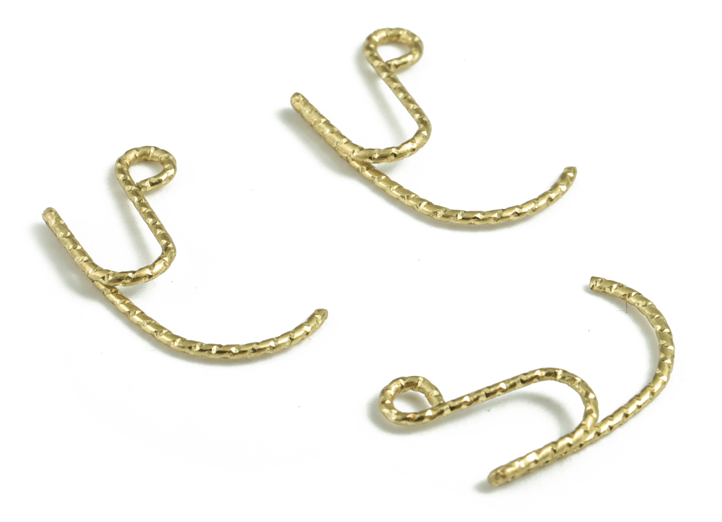 Brass Y Letter Pendant - Raw Brass Wave Letter Y Charms - Brass Wire - Jewelry Making Supplies - 14.01x8.19x0.58mm - PP3639Y - DOMEDBAZAAR