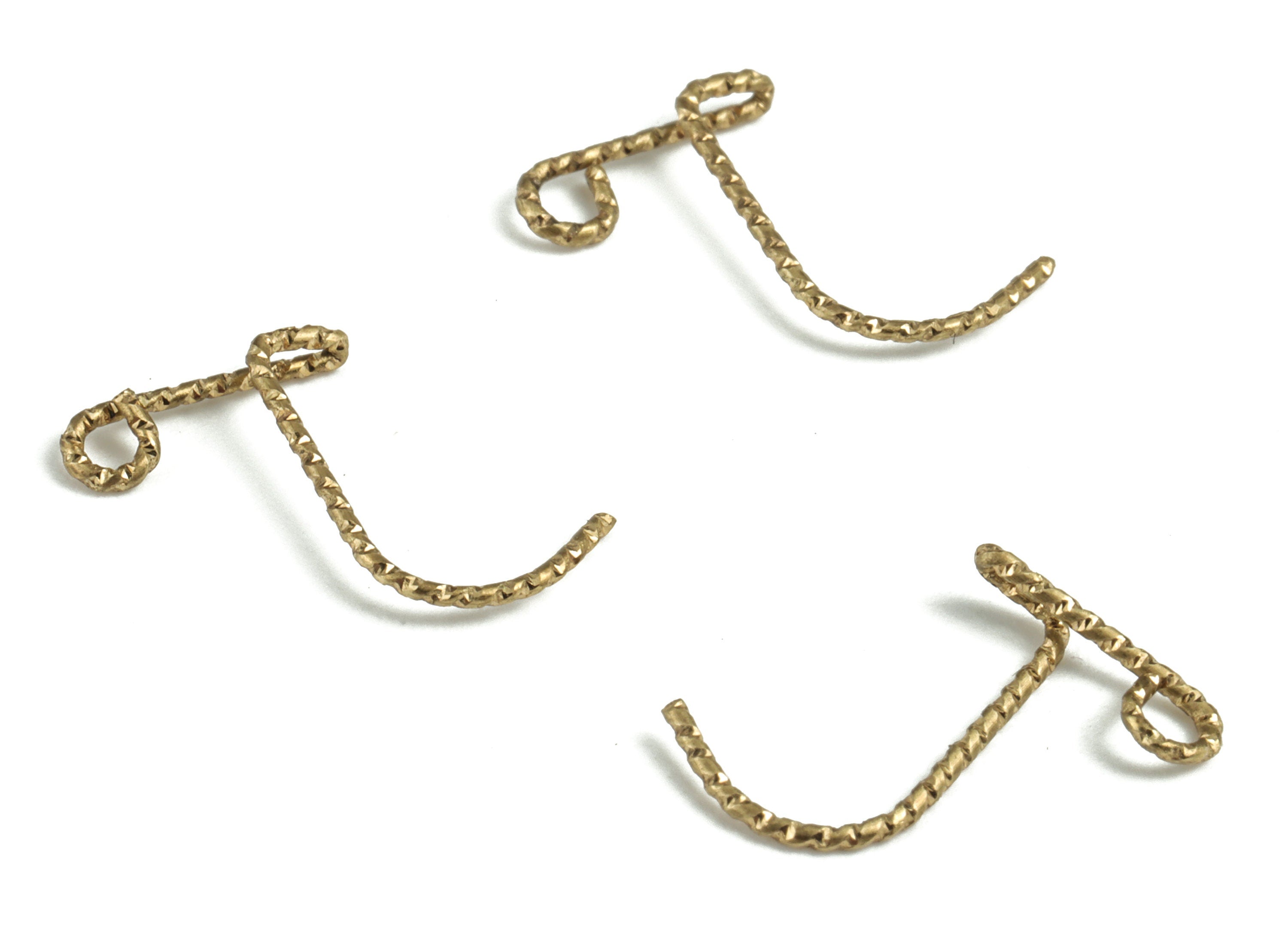 Brass T Letter Pendant - Raw Brass Wave Letter T Charms - Brass Wire - Jewelry Making Supplies - 12.37x9.17x0.6mm - PP3639T - DOMEDBAZAAR