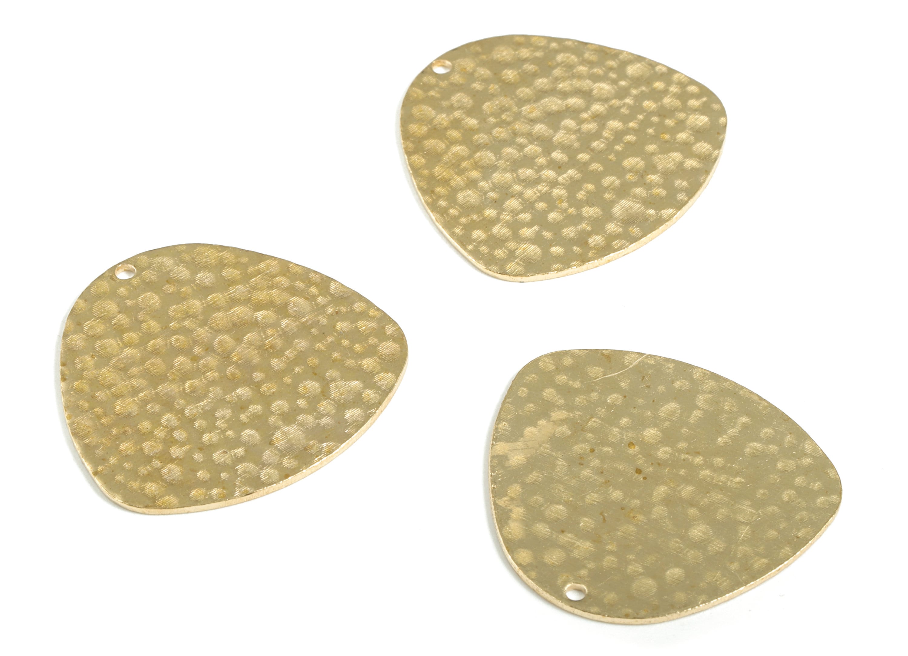 Brass Hammered Geometry Earring Charms - Raw Brass Geometry Pendant - Earring Findings - Jewelry Making Supplies - 27.5x25.7x0.79mm - PP3885 - DOMEDBAZAAR