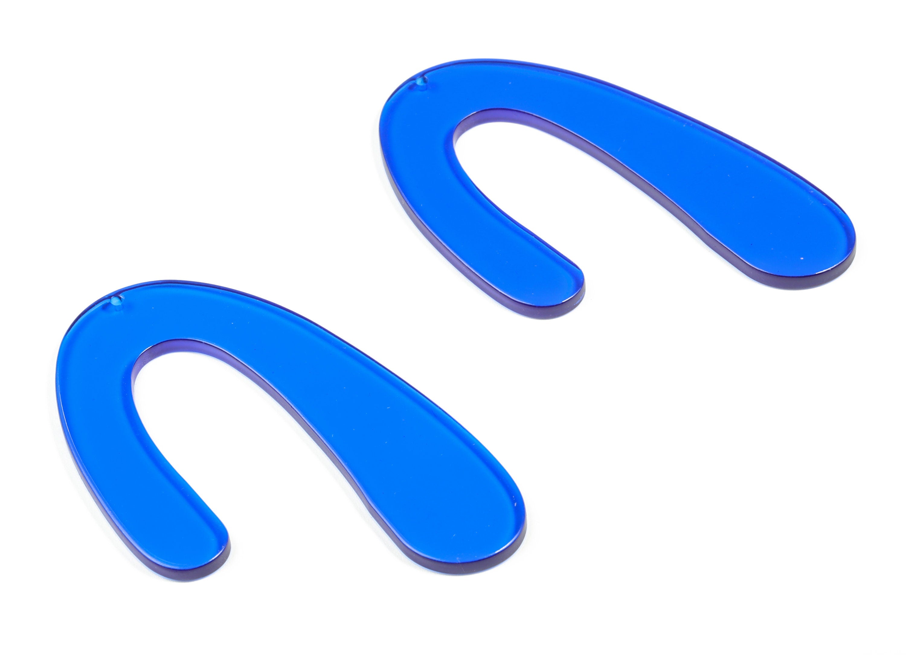 Acrylic U Earring Charms - Acrylic U Pendant - Earring Finding - Jewelry Making Supplies - Color Code: A70 - 81.92x52x2.1mm - AC2209-A70 - DOMEDBAZAAR