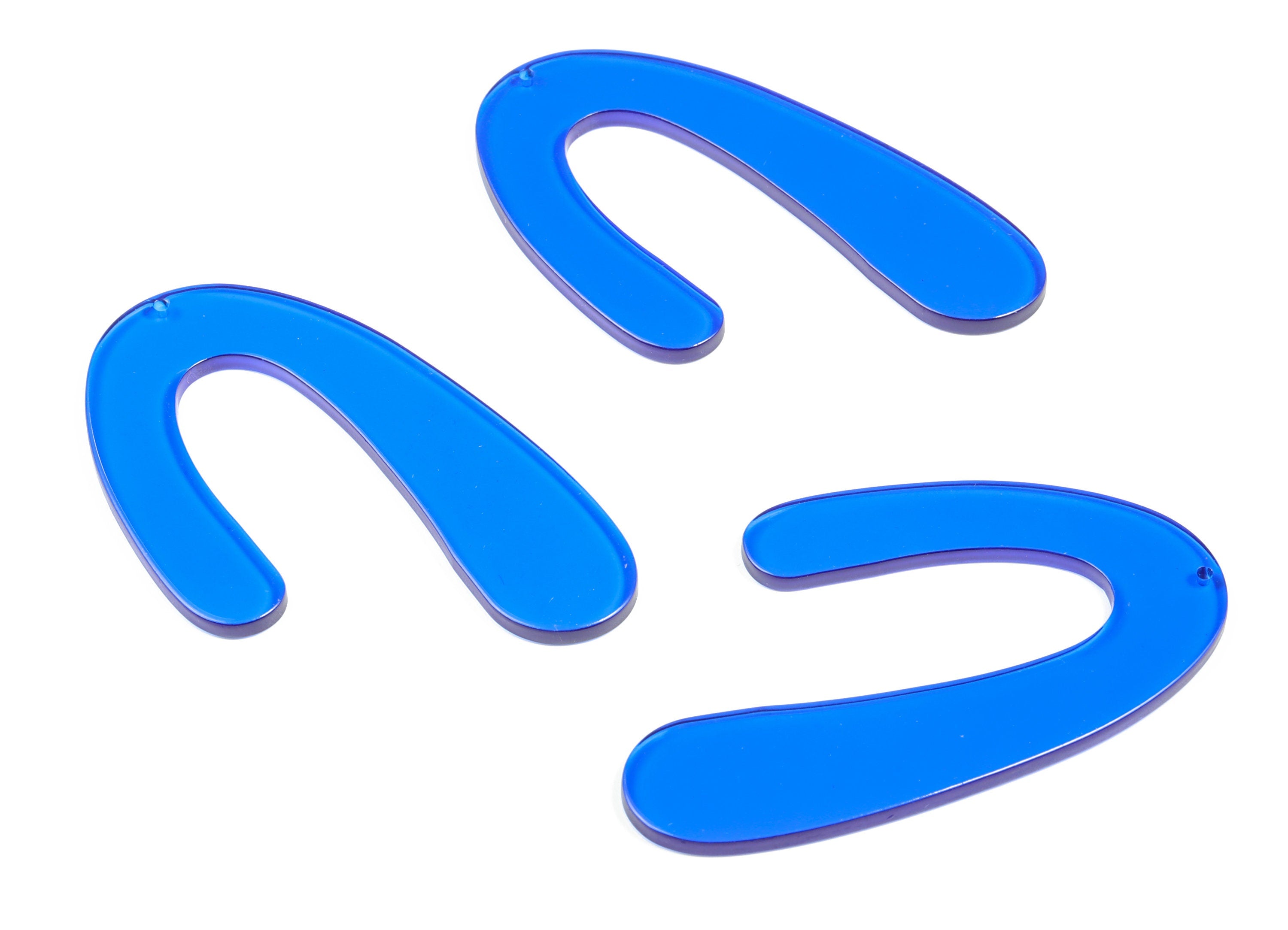 Acrylic U Earring Charms - Acrylic U Pendant - Earring Finding - Jewelry Making Supplies - Color Code: A70 - 81.92x52x2.1mm - AC2209-A70 - DOMEDBAZAAR