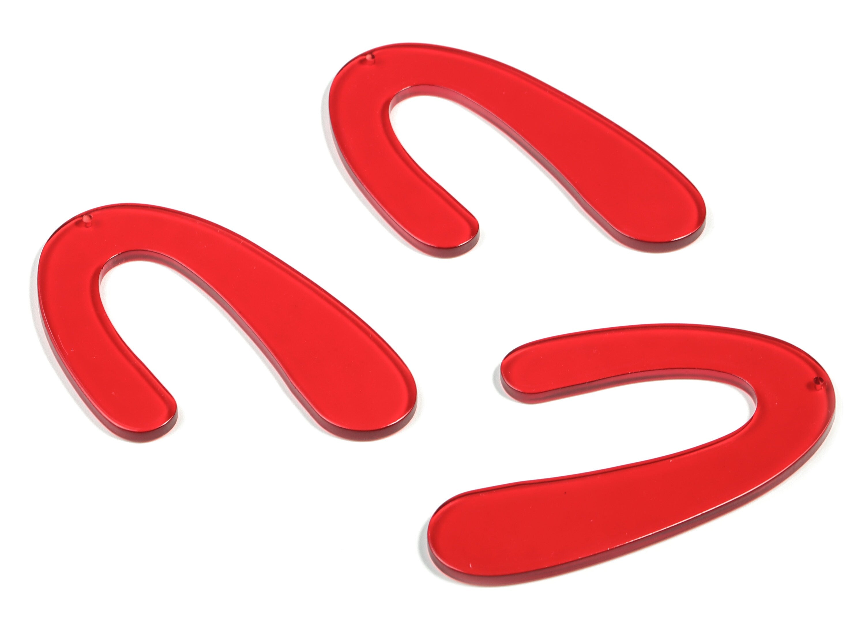 Acrylic U Earring Charms - Acrylic U Pendant - Earring Finding - Jewelry Making Supplies - Color Code: A67 - 82.7x50.02x2.95mm - AC2209-A67 - DOMEDBAZAAR