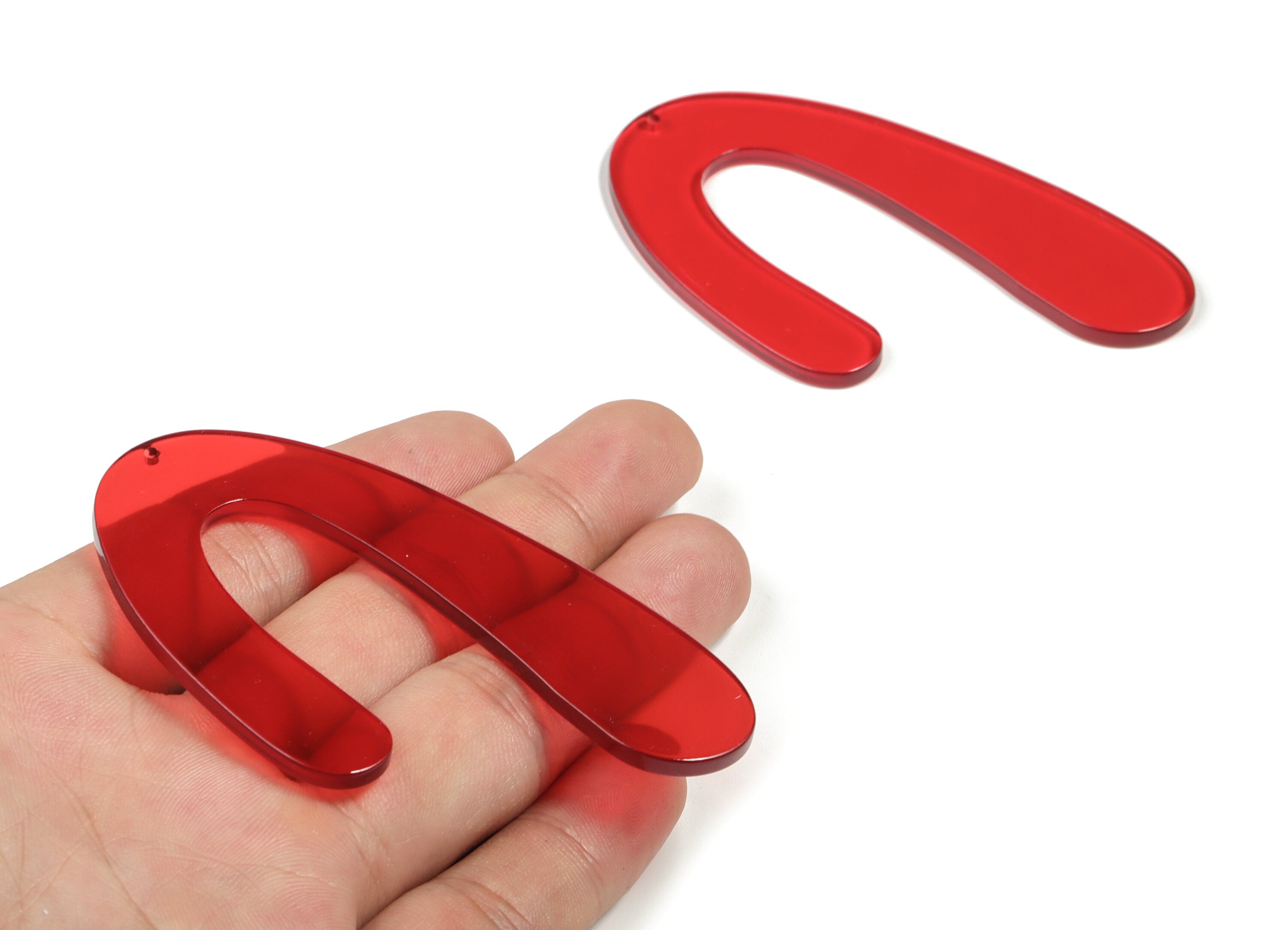 Acrylic U Earring Charms - Acrylic U Pendant - Earring Finding - Jewelry Making Supplies - Color Code: A67 - 82.7x50.02x2.95mm - AC2209-A67 - DOMEDBAZAAR