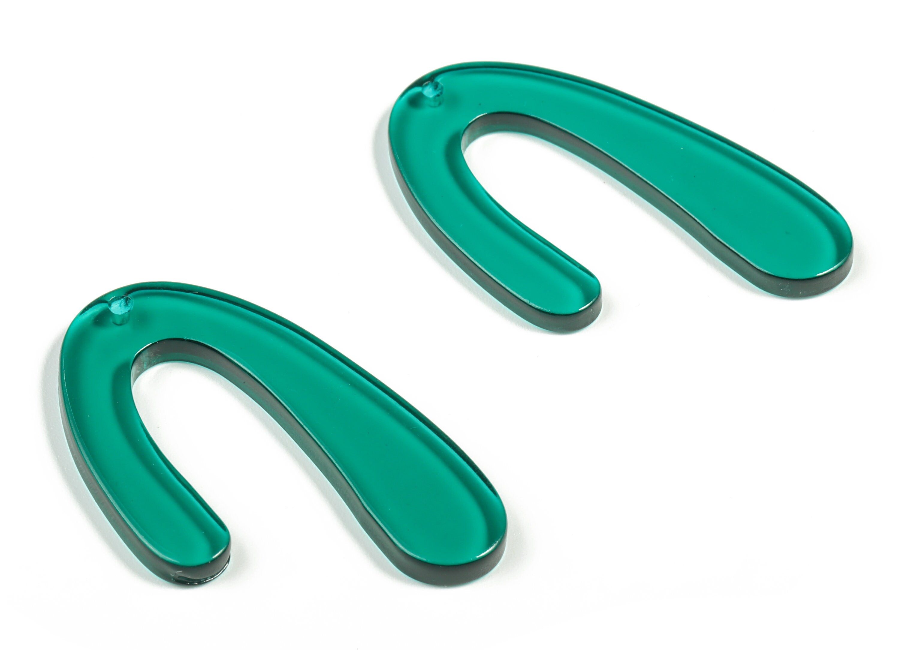 Acrylic U Earring Charms - Acrylic U Pendant - Earring Findings - Jewelry Making Supplies - Color Code: A62 - 44.71x27.29x2.8mm - AC1083-A62 - DOMEDBAZAAR