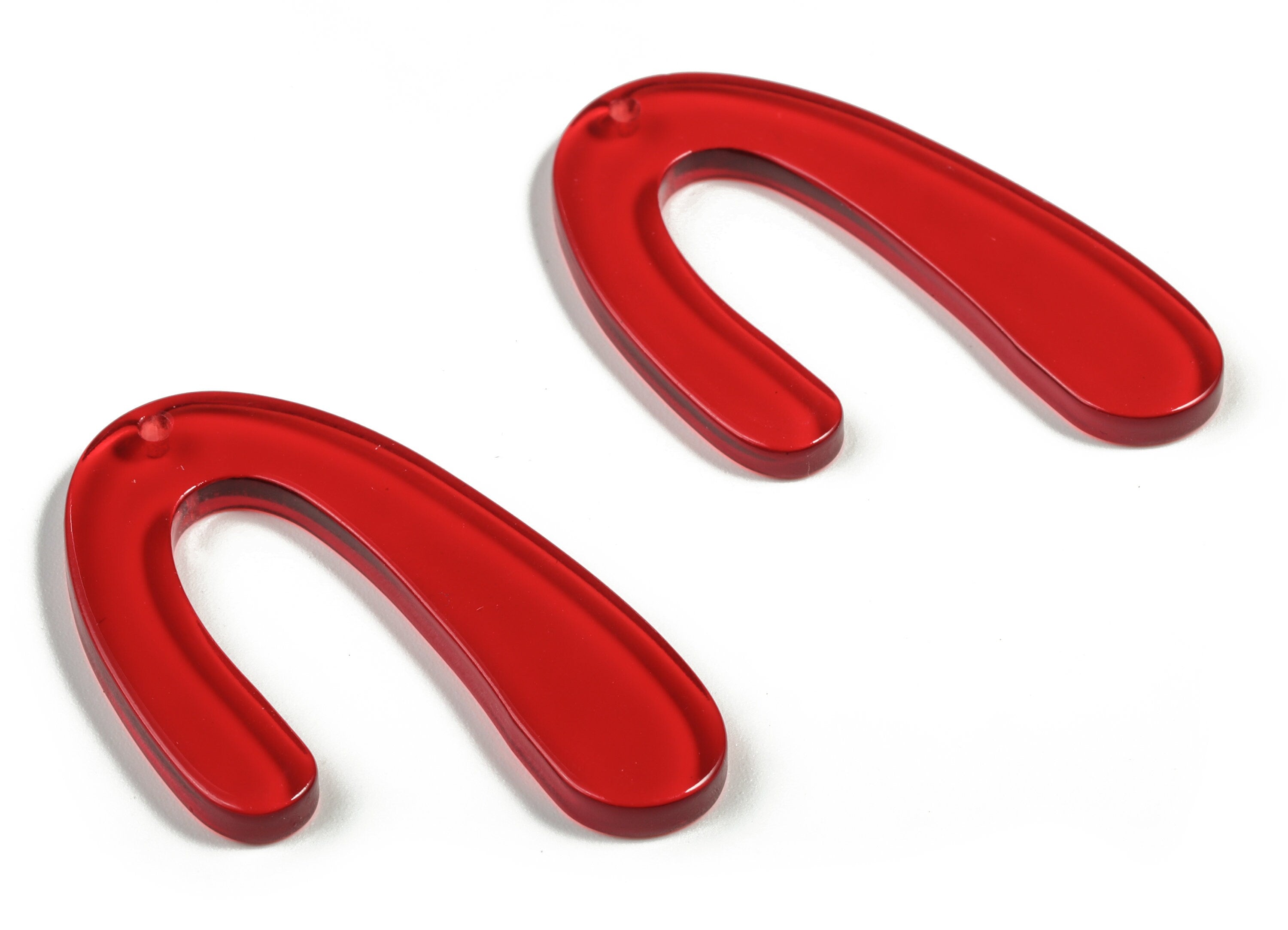 Acrylic U Earring Charm - Acrylic U Pendant - Earring Findings - Jewelry Making Supplies - Color Code: A67 - 44.63x27.48x3.17mm - AC1083-A67 - DOMEDBAZAAR