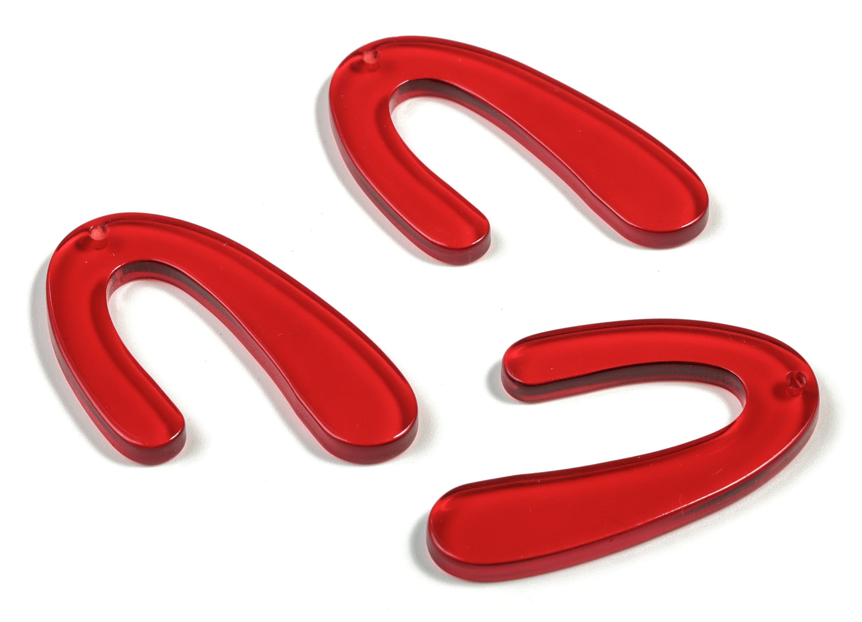 Acrylic U Earring Charm - Acrylic U Pendant - Earring Findings - Jewelry Making Supplies - Color Code: A67 - 44.63x27.48x3.17mm - AC1083-A67 - DOMEDBAZAAR