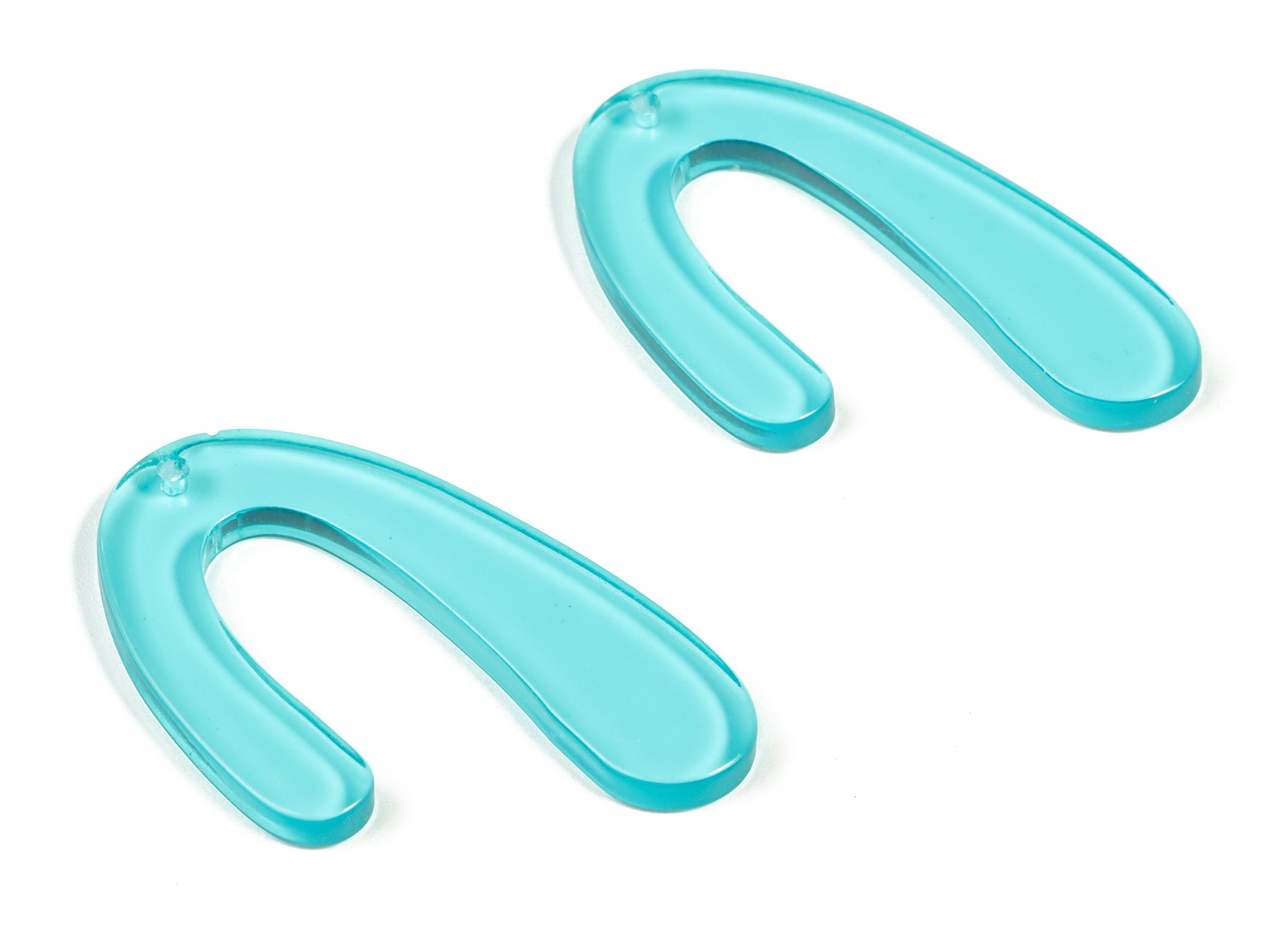 Acrylic U Earring Charm - Acrylic U Pendant - Earring Findings - Jewelry Making Supplies - Color Code: A68 - 44.81x27.29x3.03mm - AC1083-A68 - DOMEDBAZAAR