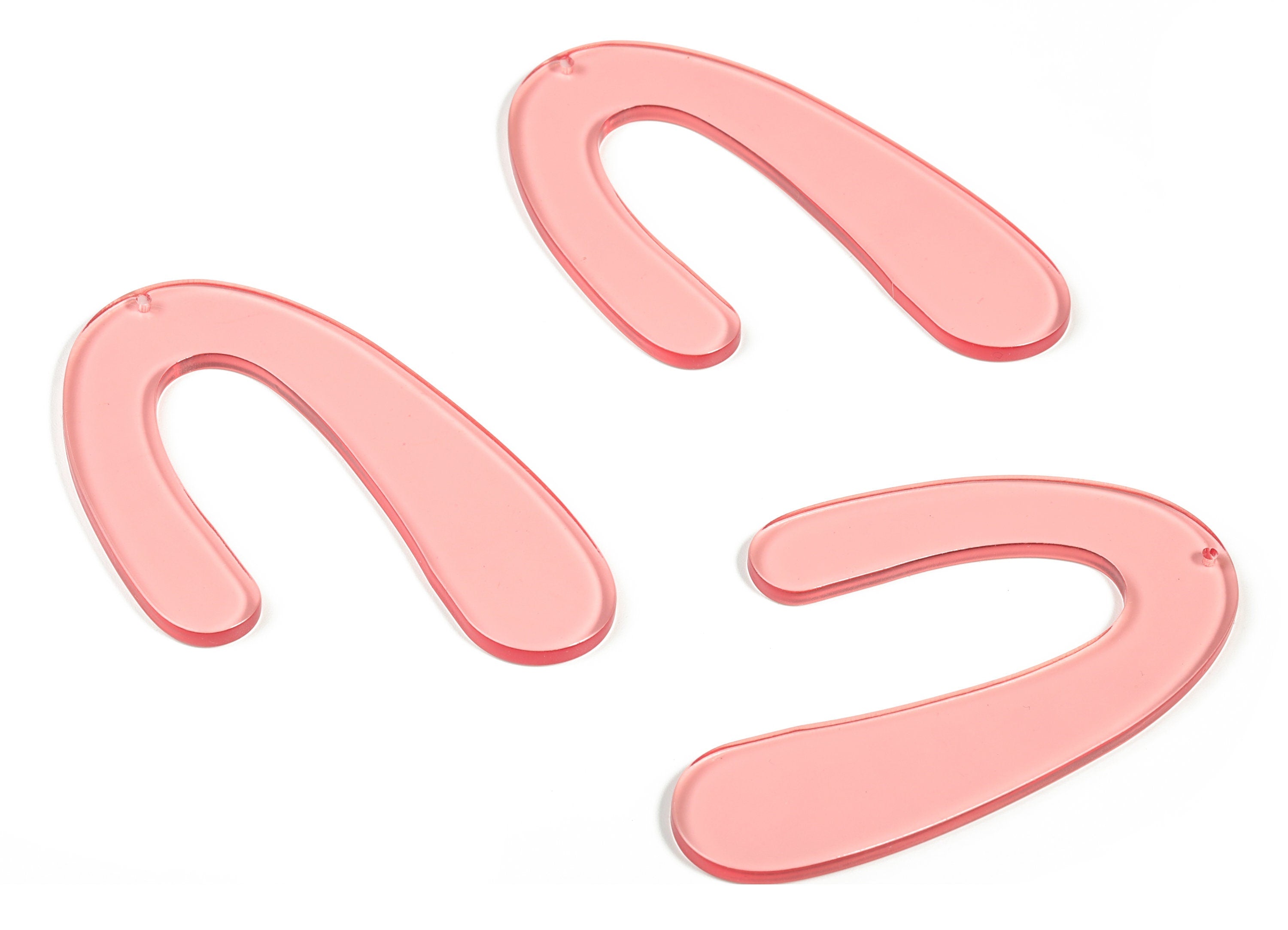 Acrylic U Earring Charms - Acrylic U Pendant - Earring Finding - Jewelry Making Supplies - Color Code: A69 - 82.68x50.65x3.17mm - AC2209-A69 - DOMEDBAZAAR