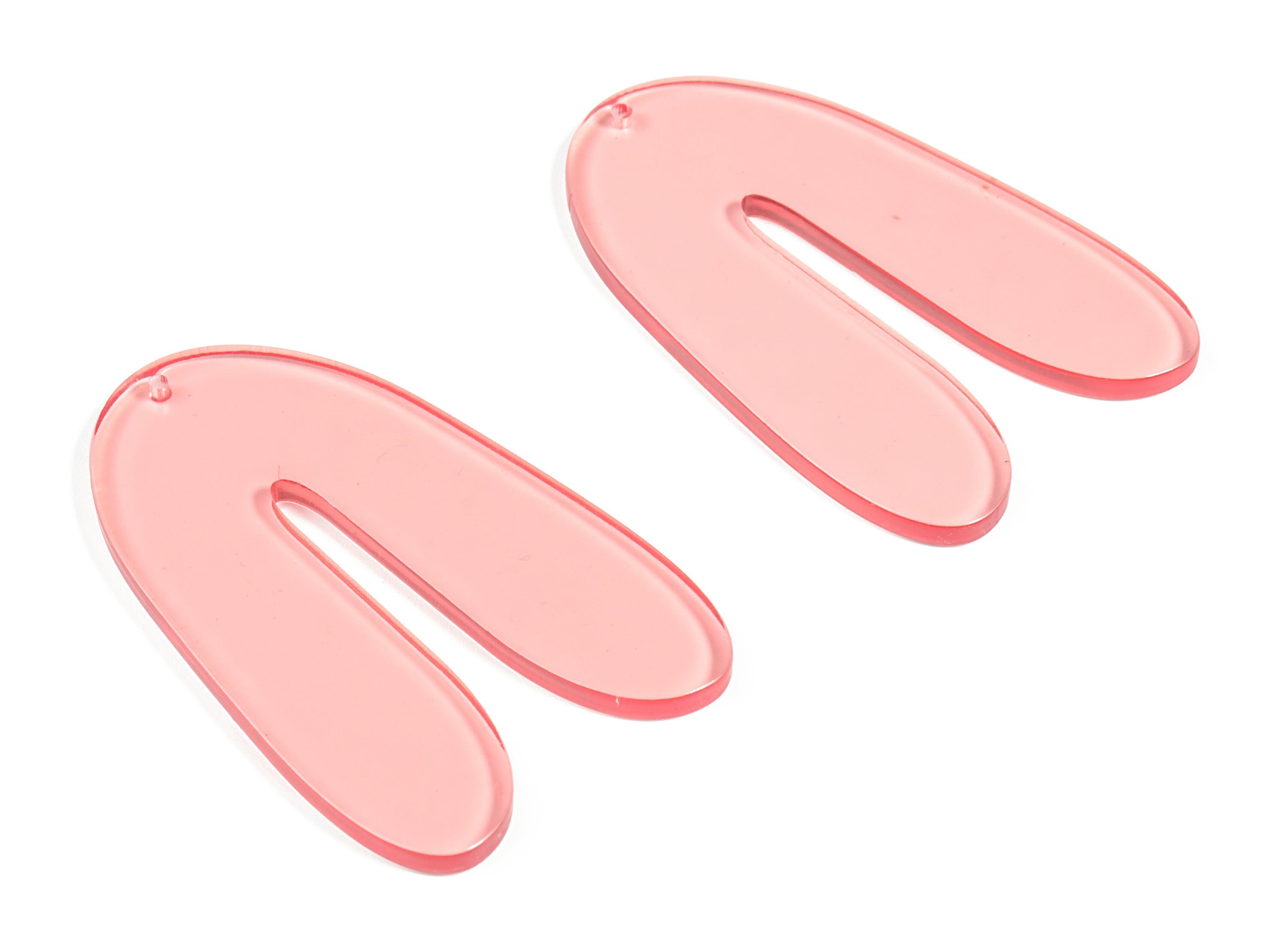 Acrylic U Earring Charms - Acrylic U Pendant - Earring Finding - Jewelry Making Supplies - Color Code: A69 - 60.65x38.99x2.55mm - AC2210-A69 - DOMEDBAZAAR