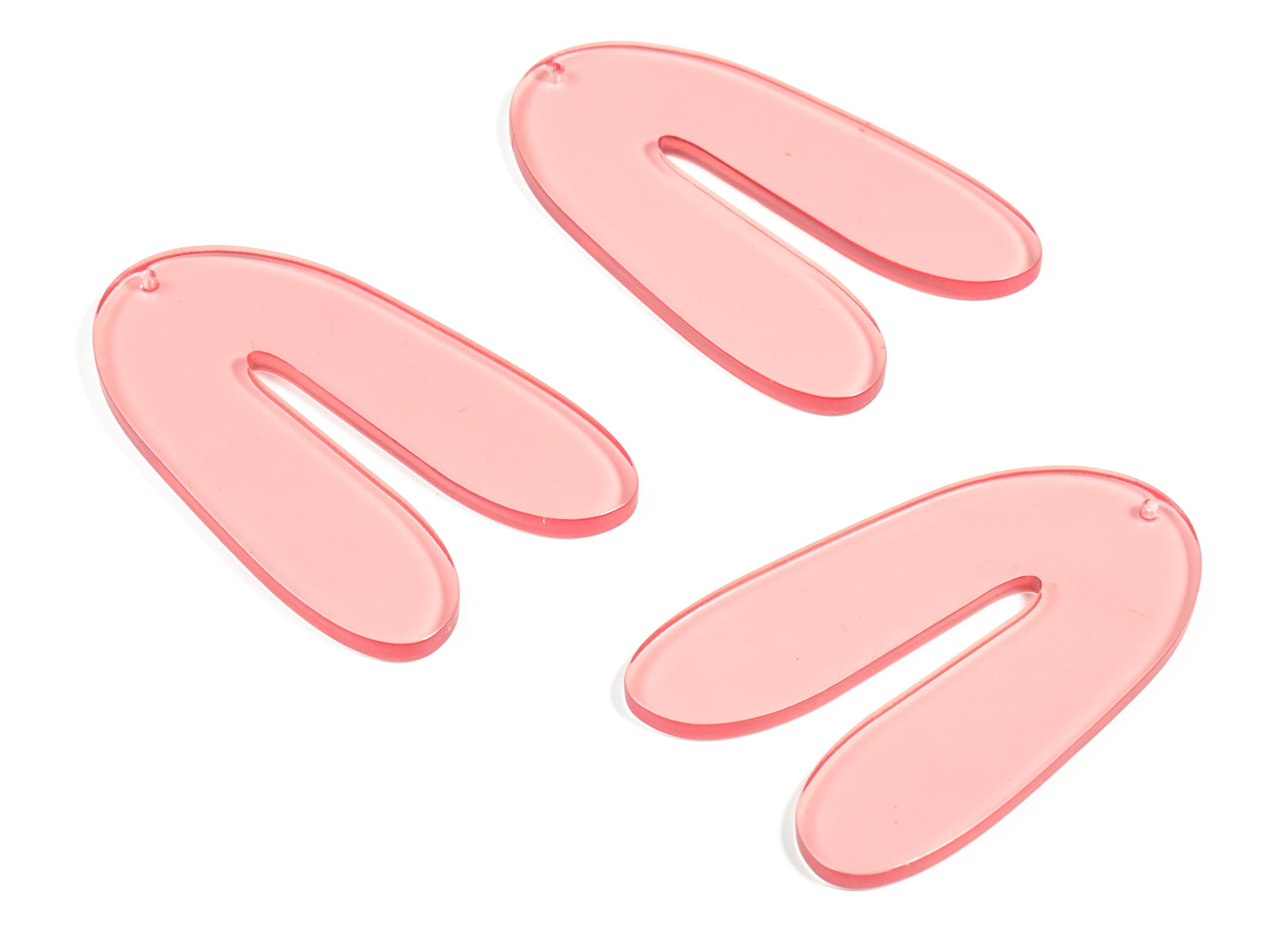 Acrylic U Earring Charms - Acrylic U Pendant - Earring Finding - Jewelry Making Supplies - Color Code: A69 - 60.65x38.99x2.55mm - AC2210-A69 - DOMEDBAZAAR