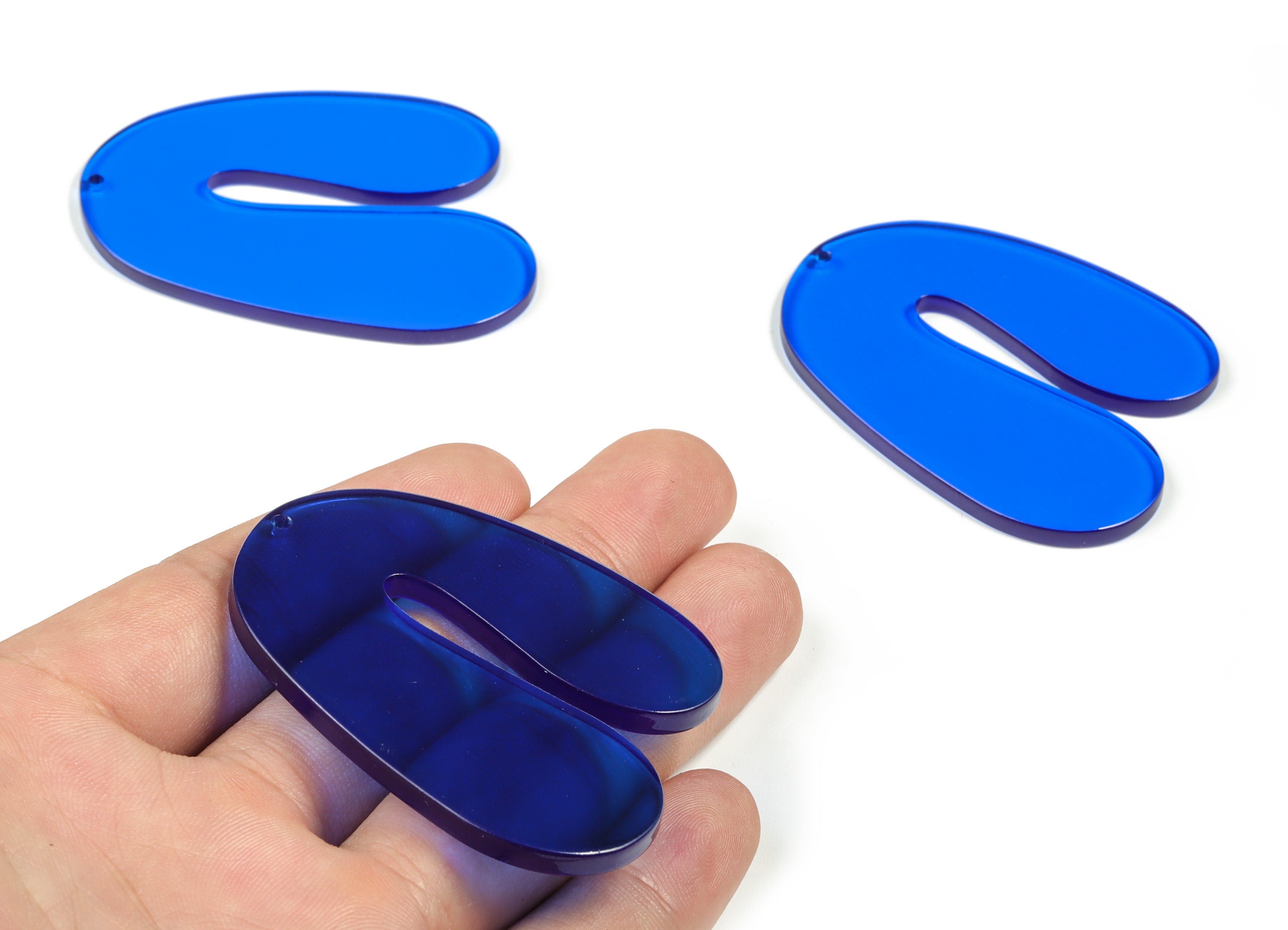 Acrylic U Earring Charms - Acrylic U Pendant - Earring Finding - Jewelry Supplies - Color Code: A70 - 61.04x45.26x3.21mm - AC2242-A70 - DOMEDBAZAAR