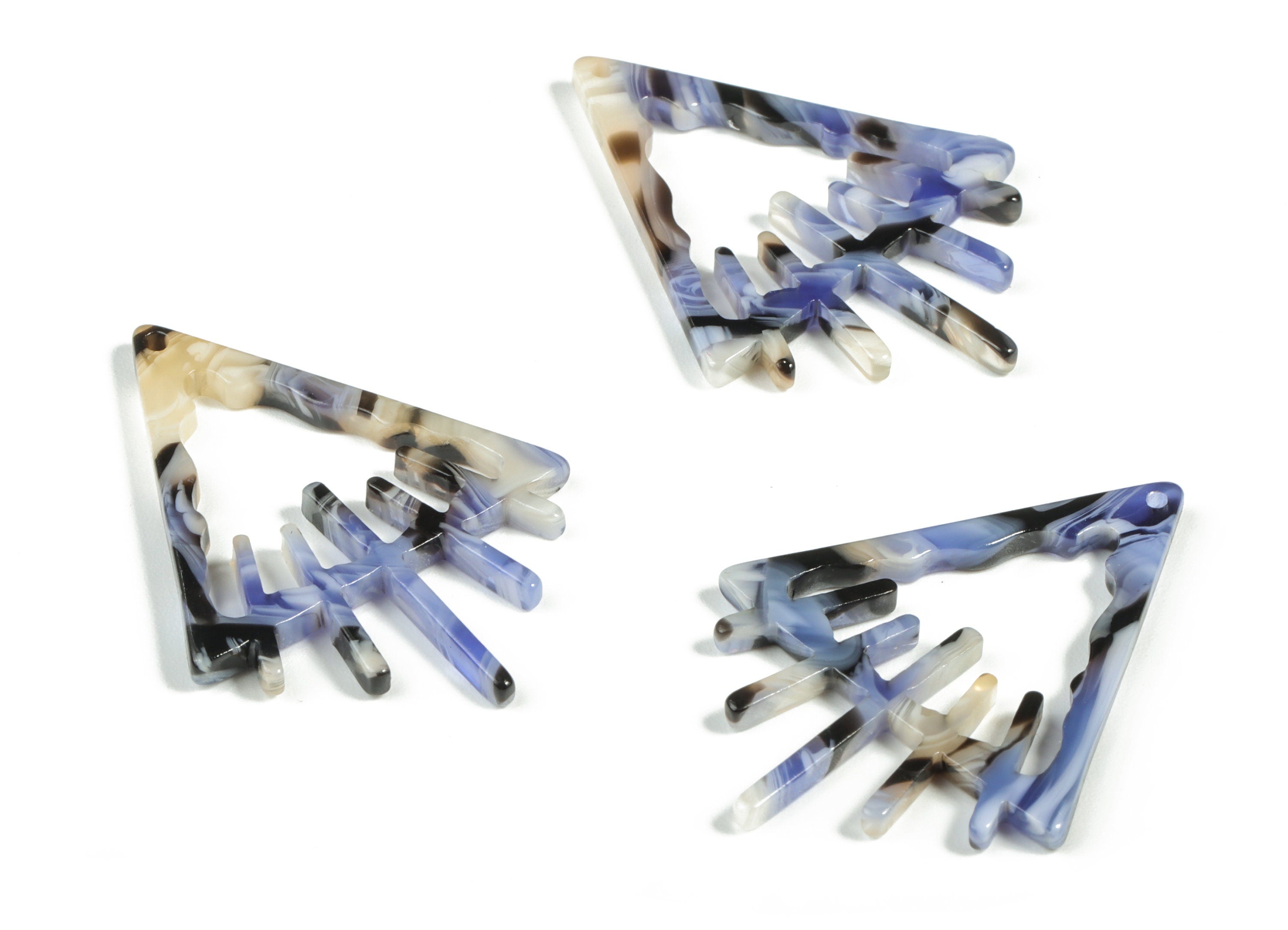 Acrylic Triangle Earring Charms - Acrylic Triangle Pendant - Jewelry Making Supplies - Color Code:A574 - 37.89x28.34x2.54mm - AC2233-A574 - DOMEDBAZAAR