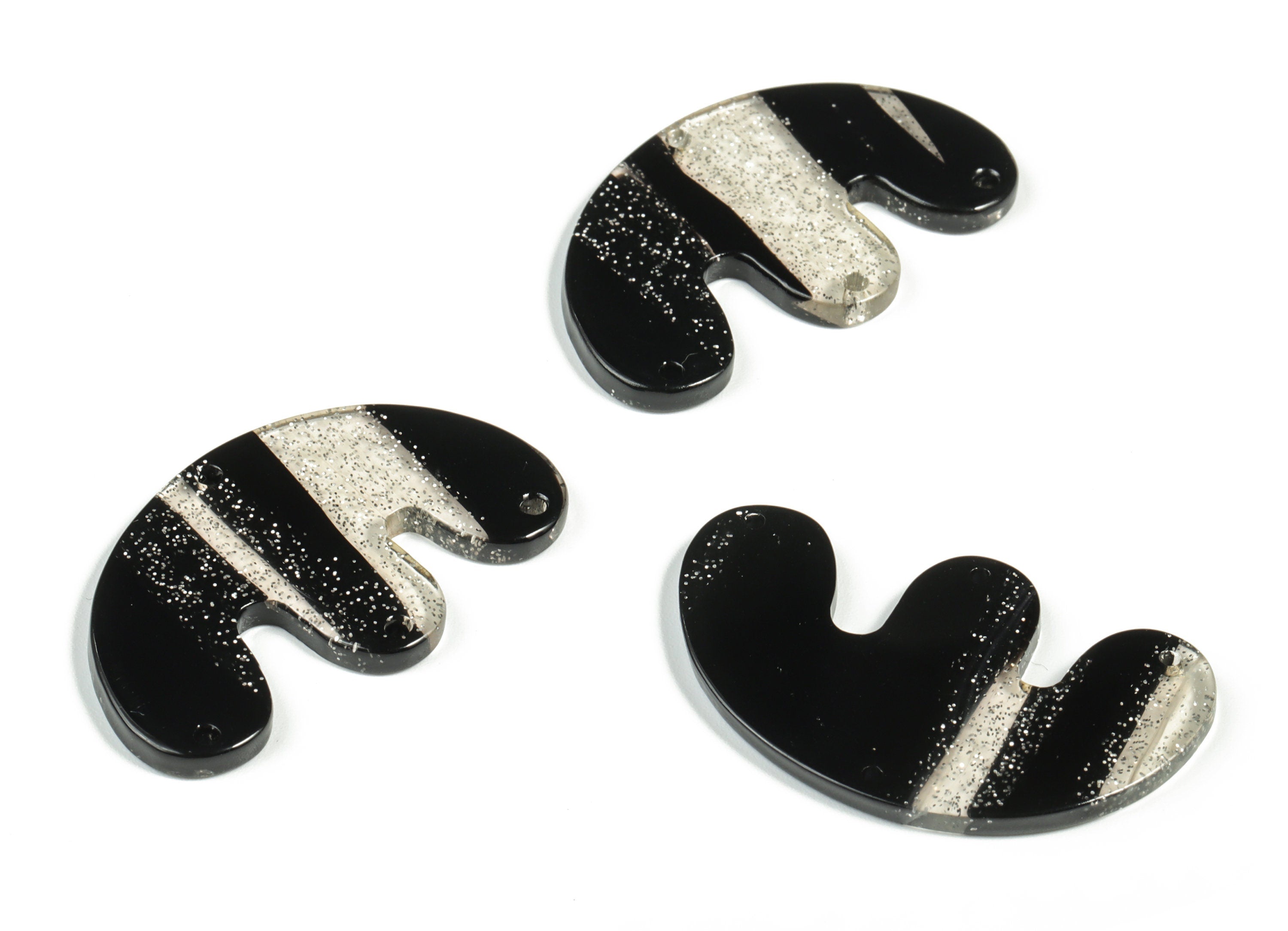 Acrylic E Earring Connector - Acrylic Geometry Charms - Jewelry Making Supplies - Color Code:A567 - 39.74x24.74x2.61mm - AC2230-A567 - DOMEDBAZAAR