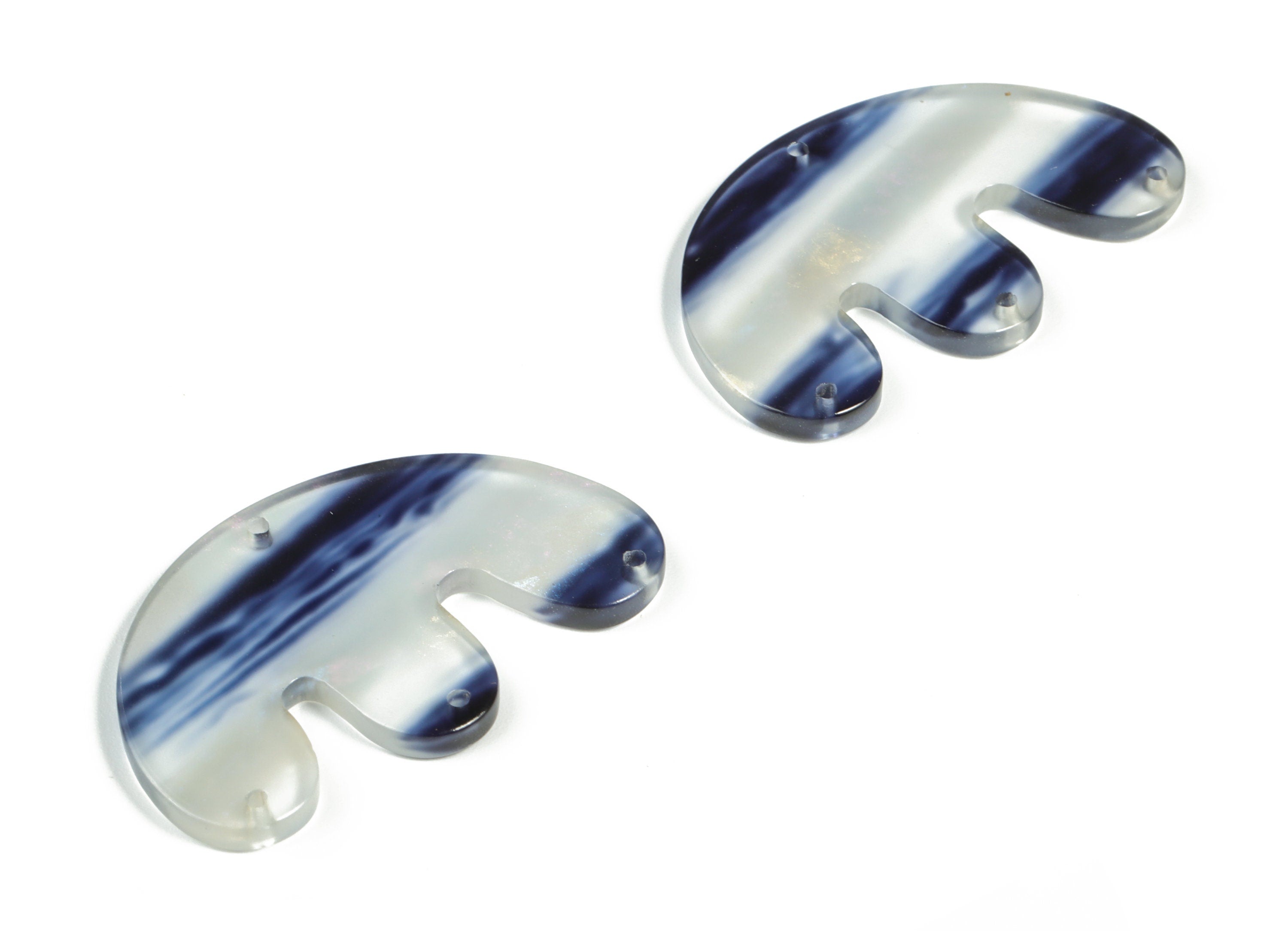 Acrylic E Earring Connector - Acrylic Geometry Charms - Jewelry Making Supplies - Color Code:A571- 39.76x24.74x2.57mm - AC2230-A571 - DOMEDBAZAAR