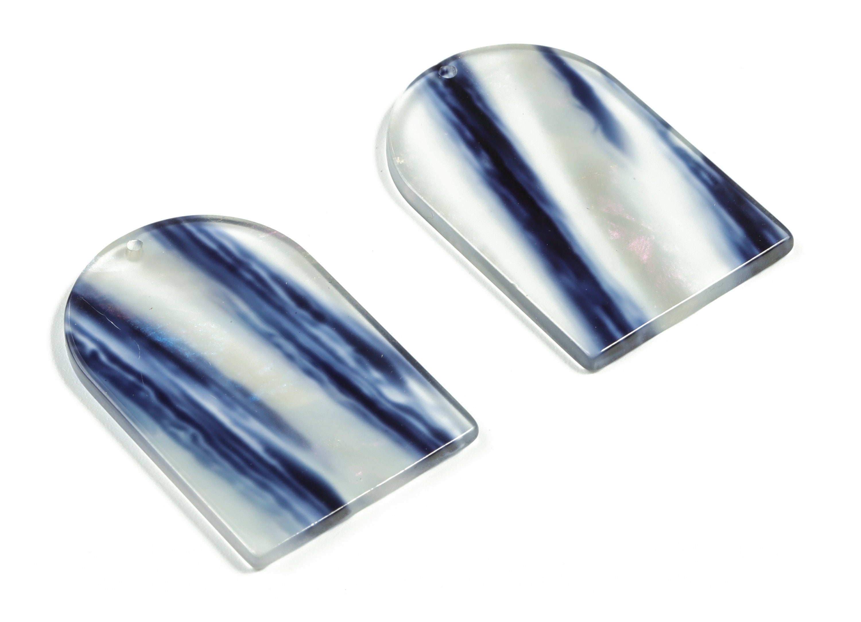 Acrylic D Earring Charms - Acrylic D Pendant - Earring Finding - Jewelry Making Supplies - Color Code:A571 - 39.9x25.7x2.55mm - AC2229-A571 - DOMEDBAZAAR