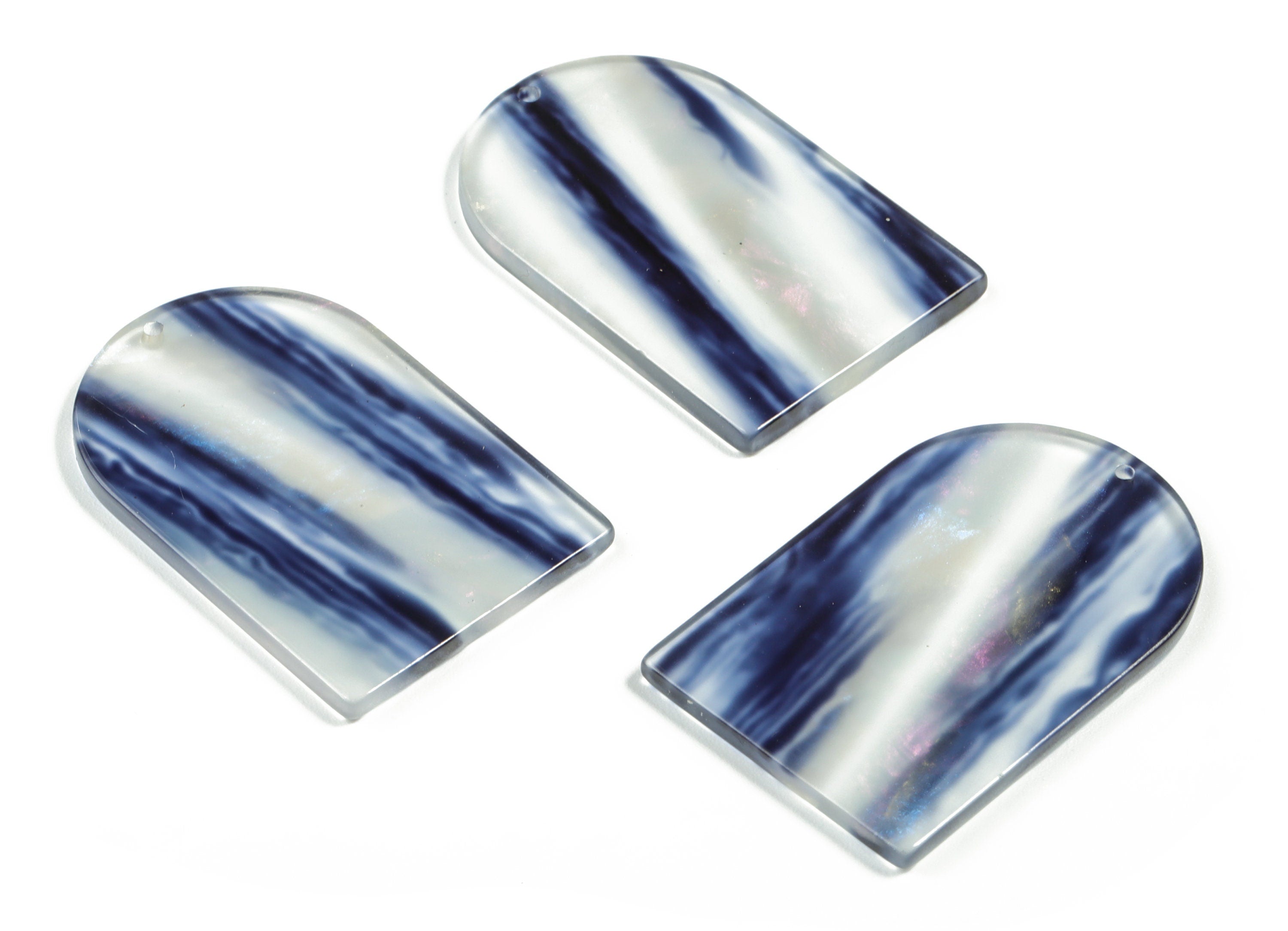 Acrylic D Earring Charms - Acrylic D Pendant - Earring Finding - Jewelry Making Supplies - Color Code:A571 - 39.9x25.7x2.55mm - AC2229-A571 - DOMEDBAZAAR